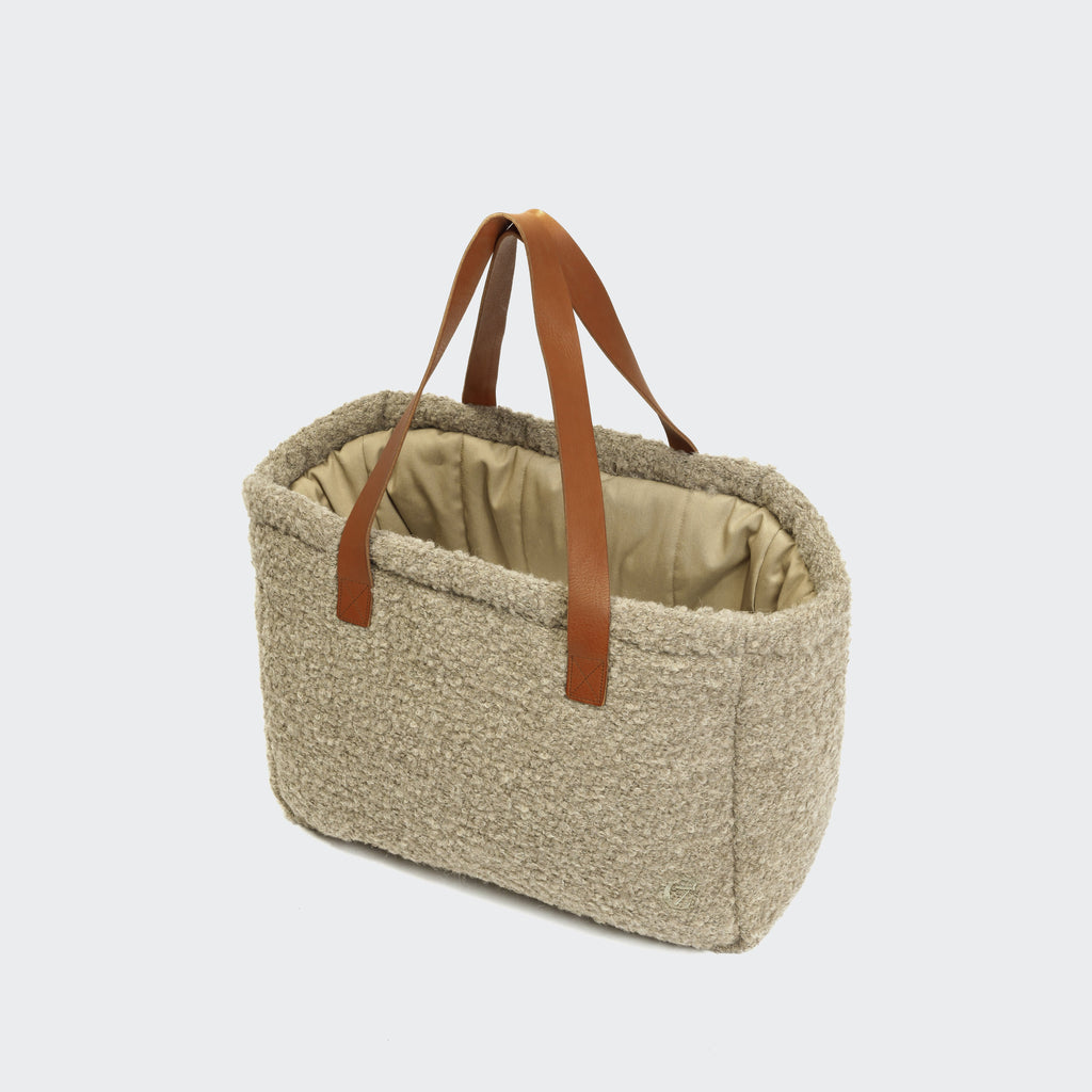 Verona Wool Beige Dog Carrier – Stylish, Cozy Travel Tote for Your Furry Friend