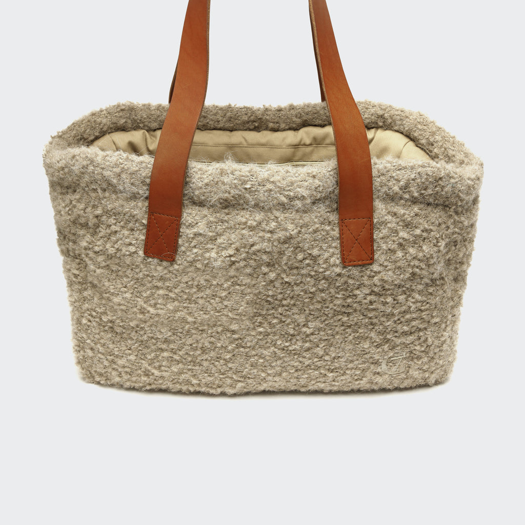 Verona Wool Beige Dog Carrier – Stylish, Cozy Travel Tote for Your Furry Friend