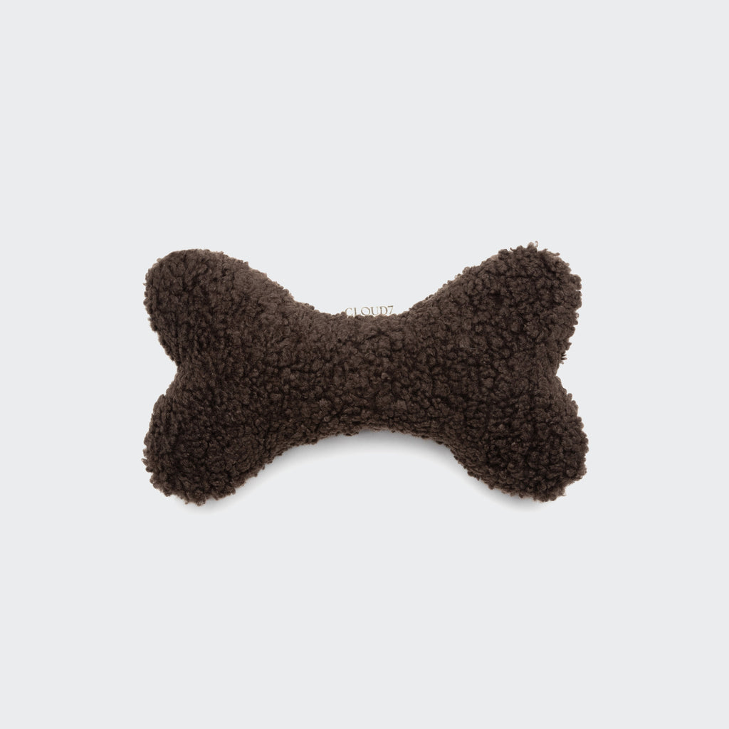 Brown Love Bone Plush Dog Toy