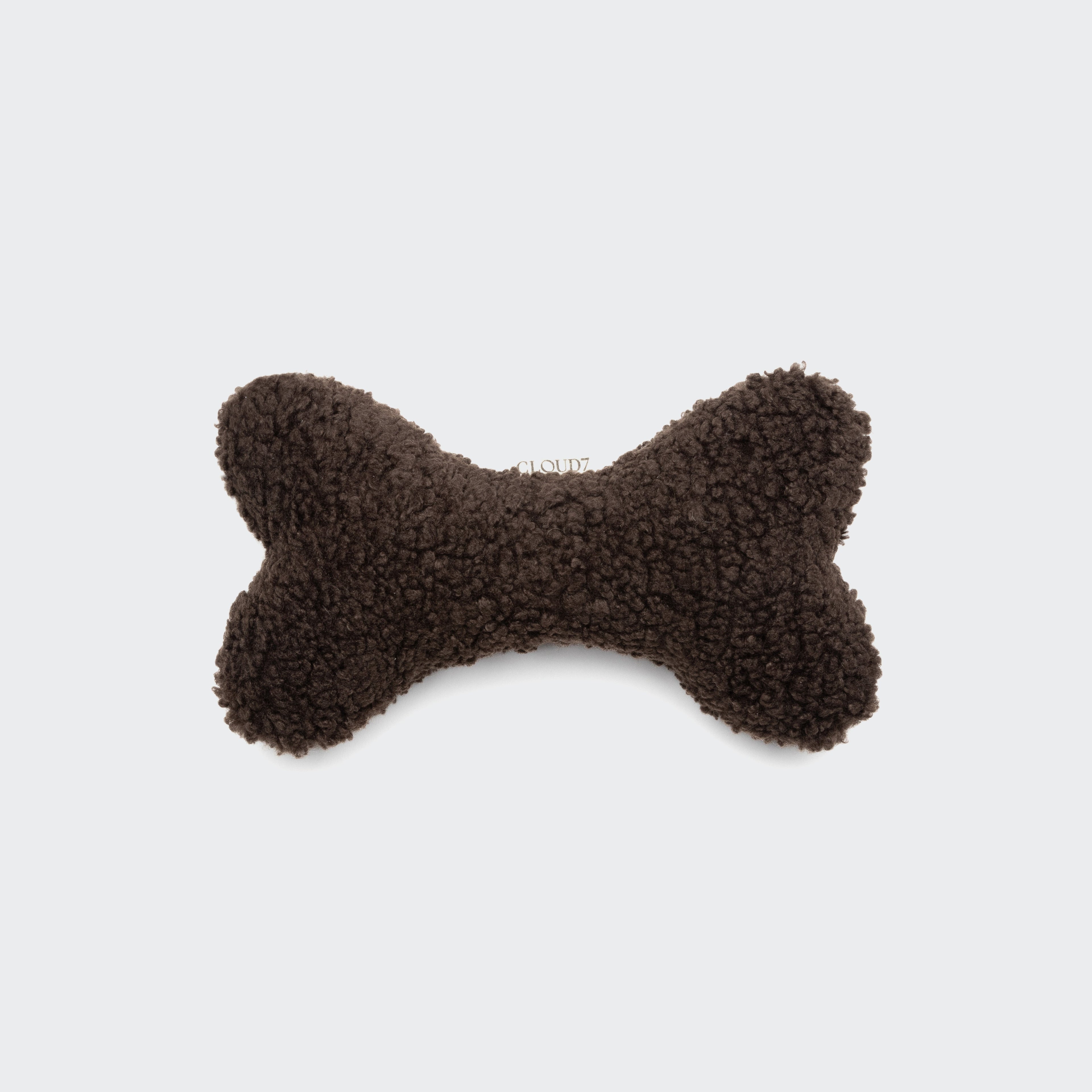 Brown Love Bone Plush Dog Toy
