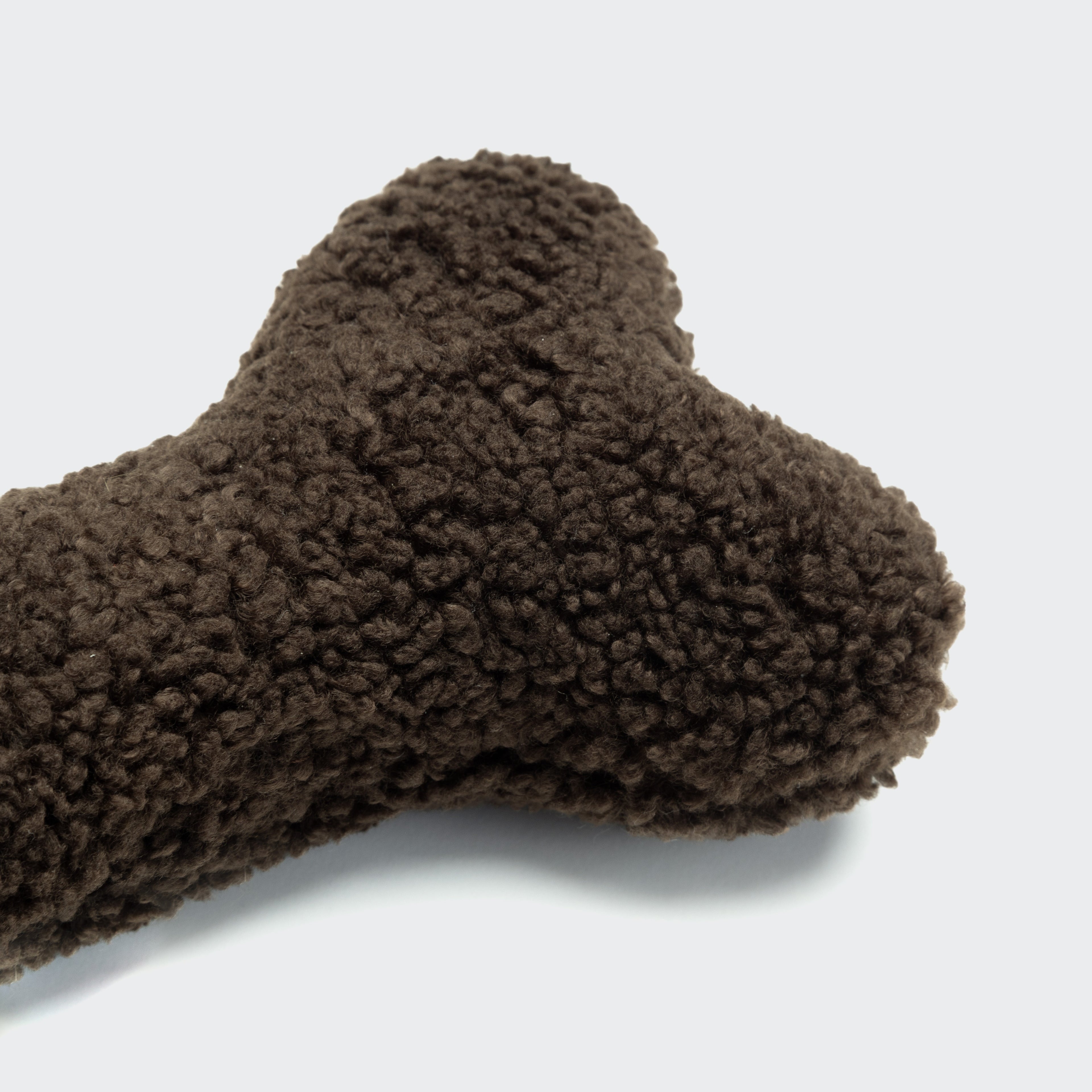 Brown Love Bone Plush Dog Toy