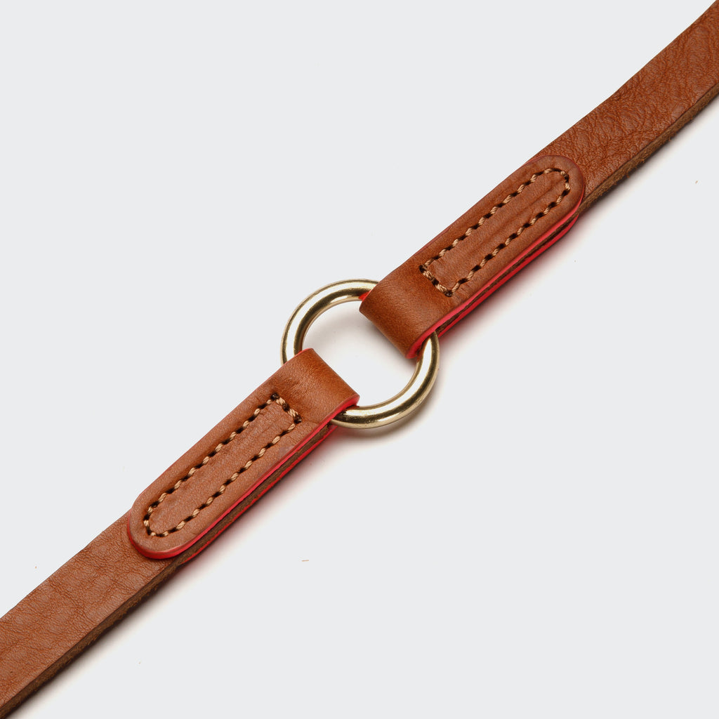 Prince Park Dog Leash – Cognac & Pink