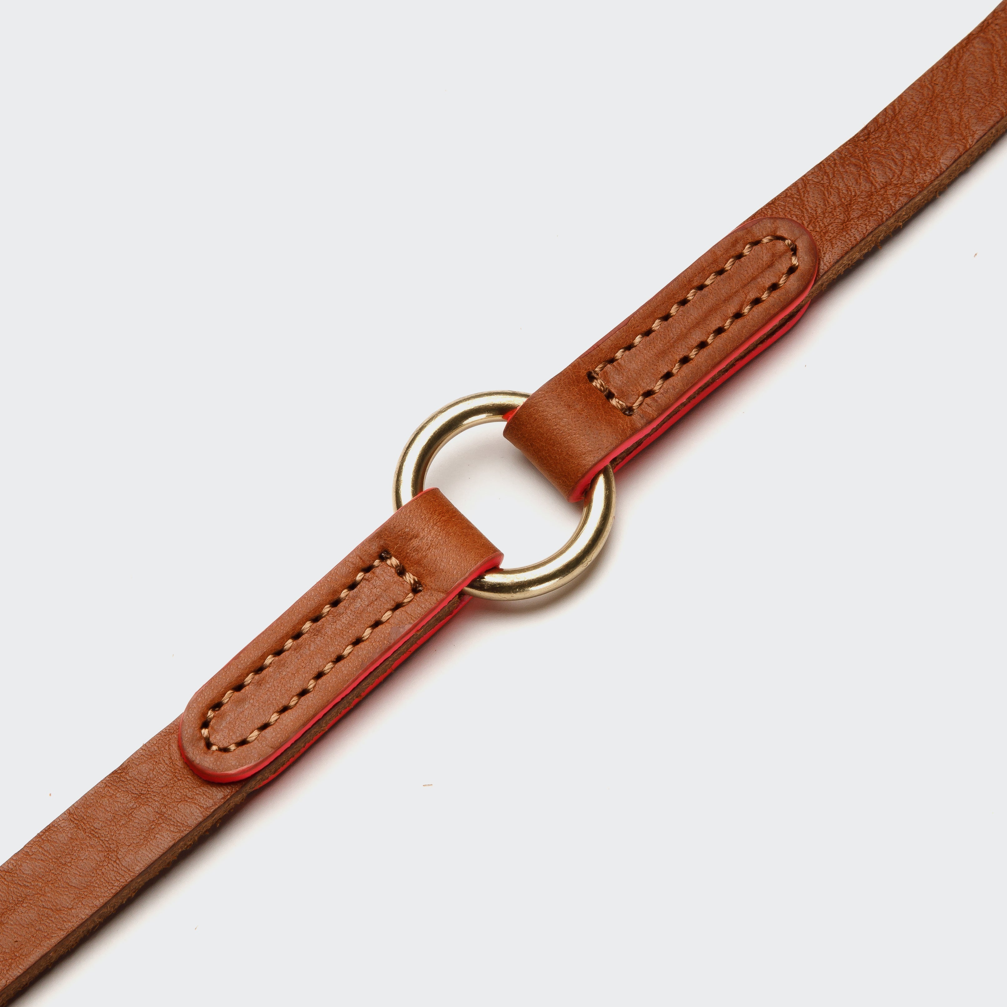 Prince Park Dog Leash – Cognac & Pink