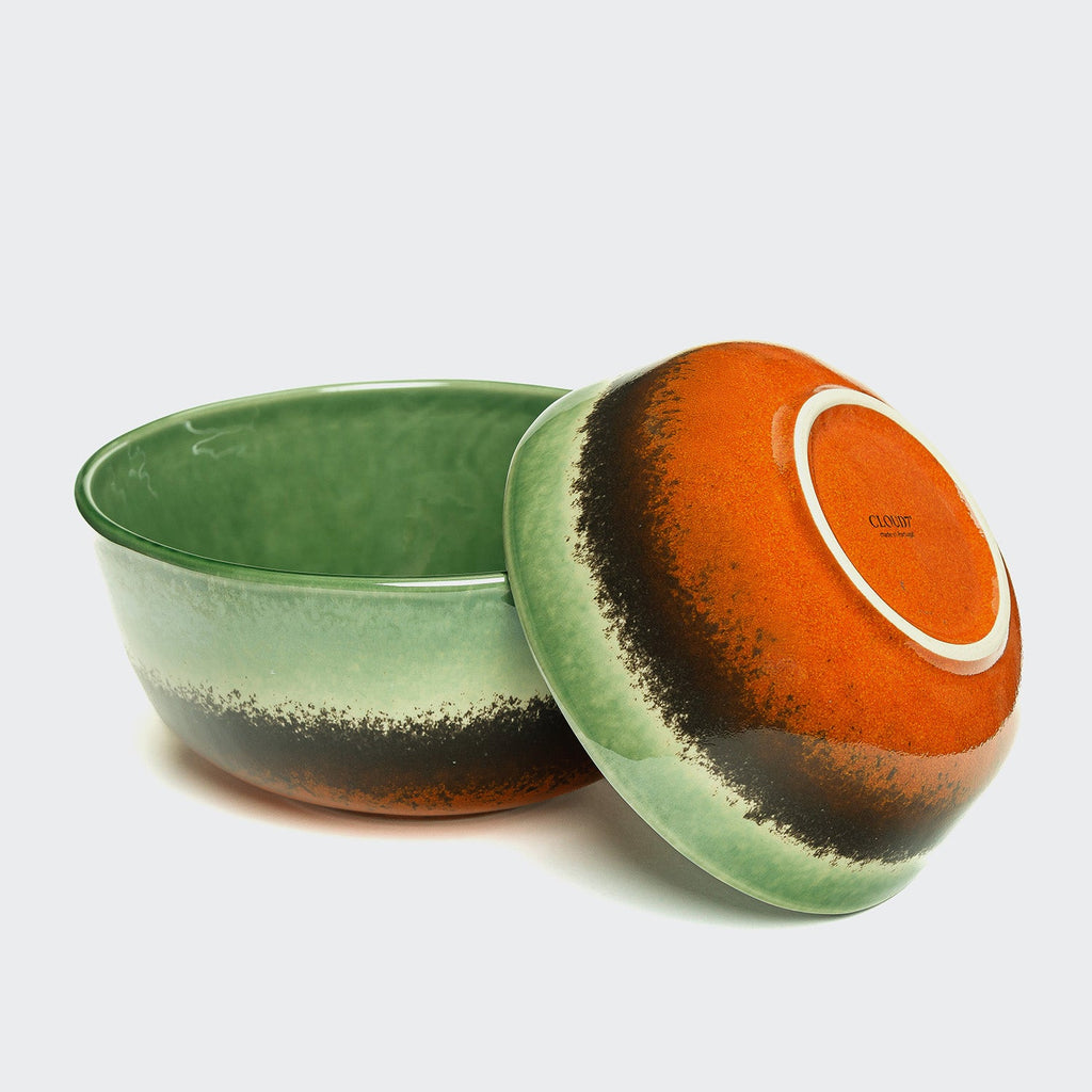 Annie Green-Orange Dog Bowl - Durable & Easy-Clean Pet Dish