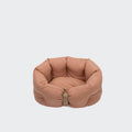 LTTL Snoozy Linen-Mix Dog Bed in Dusty Rose – Cozy & Plush