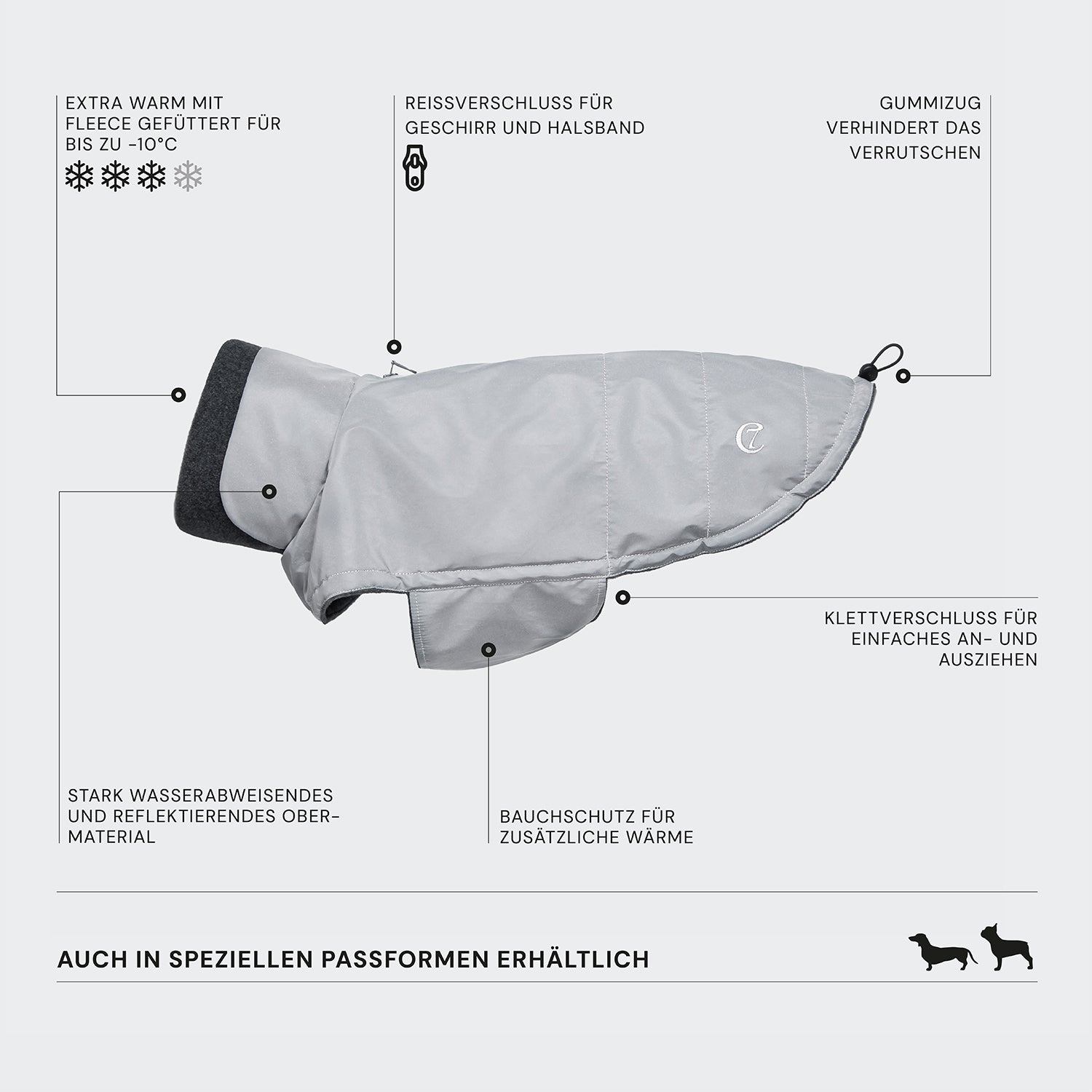 Brooklyn-Style Reflective Dachshund Coat