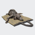 AKTIV Puffer Travel Bed & Tote Bag in Dark Grey/Khaki