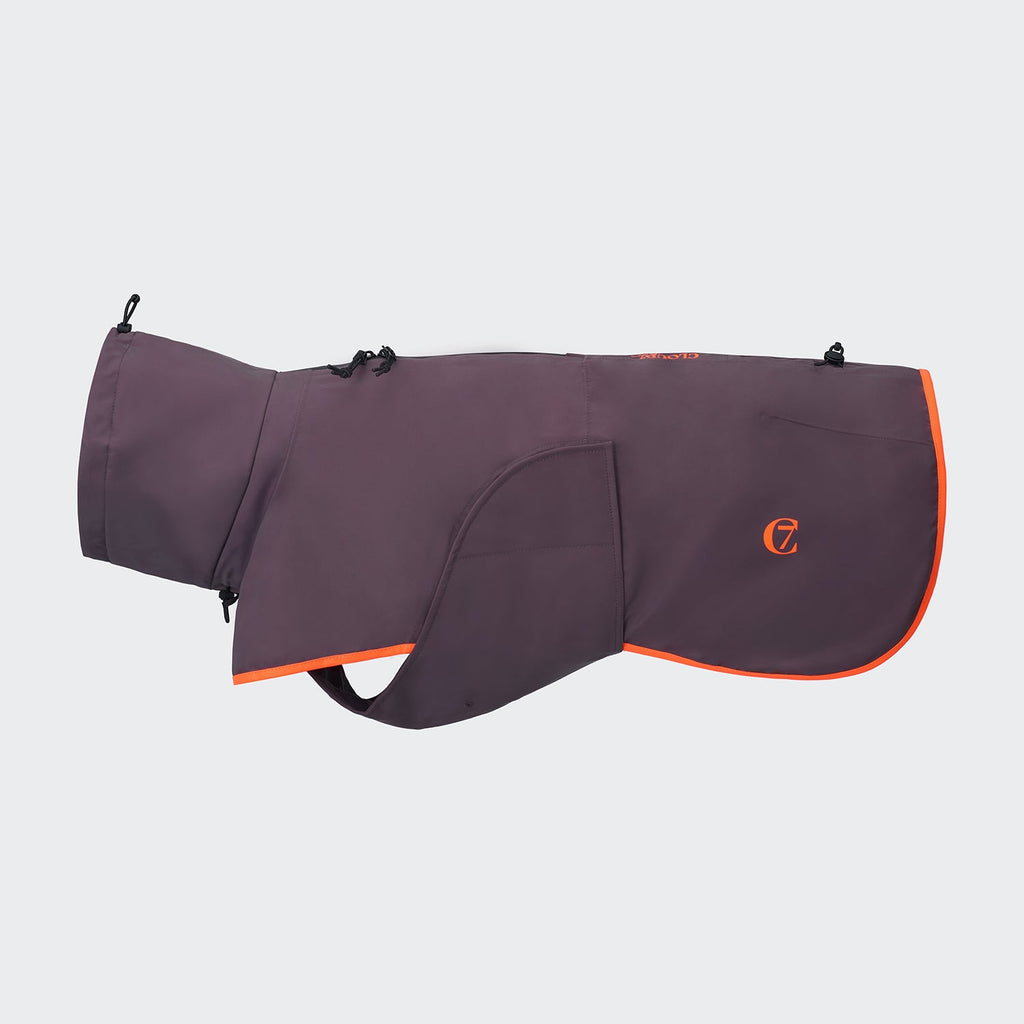 AKTIV Dog Raincoat - Aubergine/Orange, Stylish & Practical