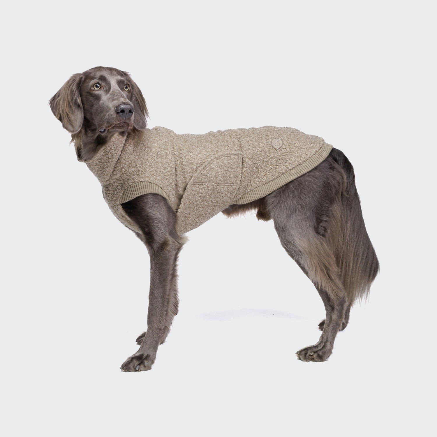 Cozy Gotland Dog Sweater in Sandy Brown
