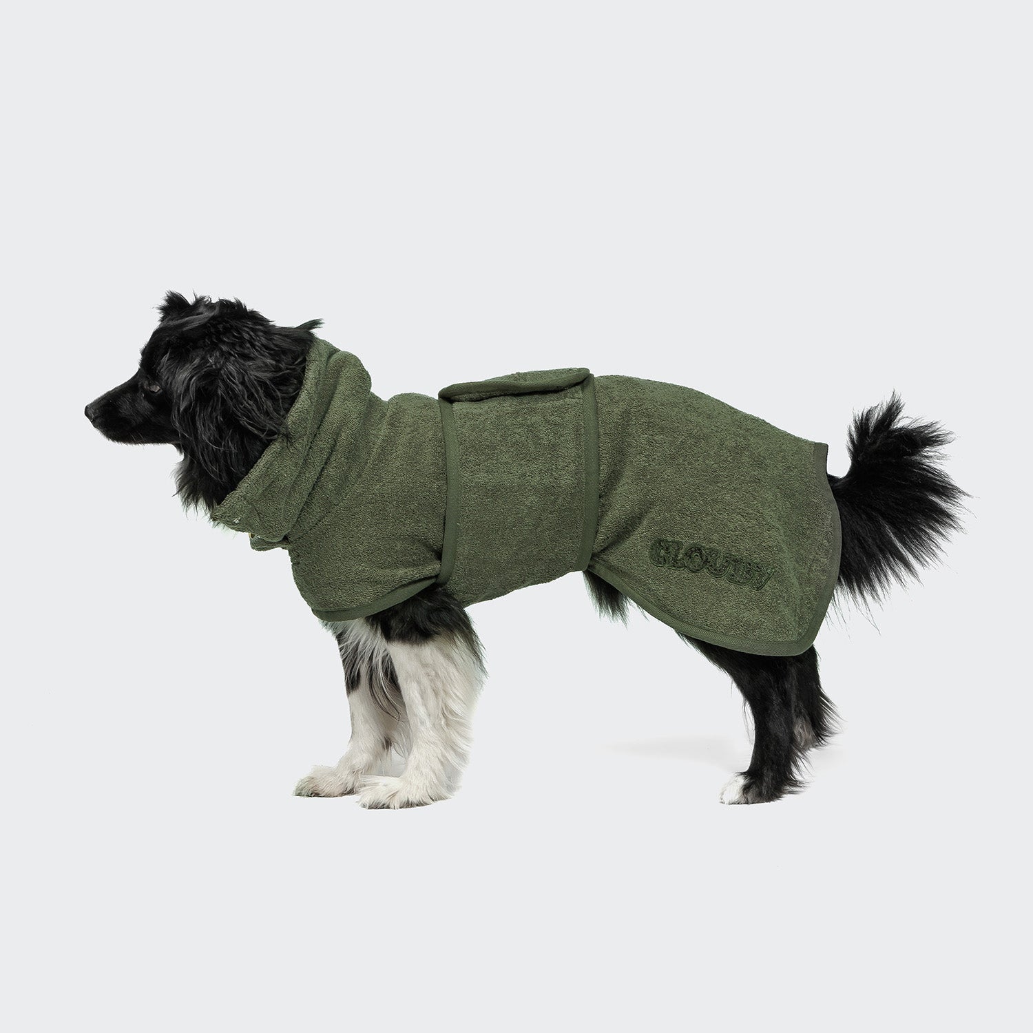 Wannsee Sage Dog Bathrobe - Plush, Cozy & Absorbent for Pets