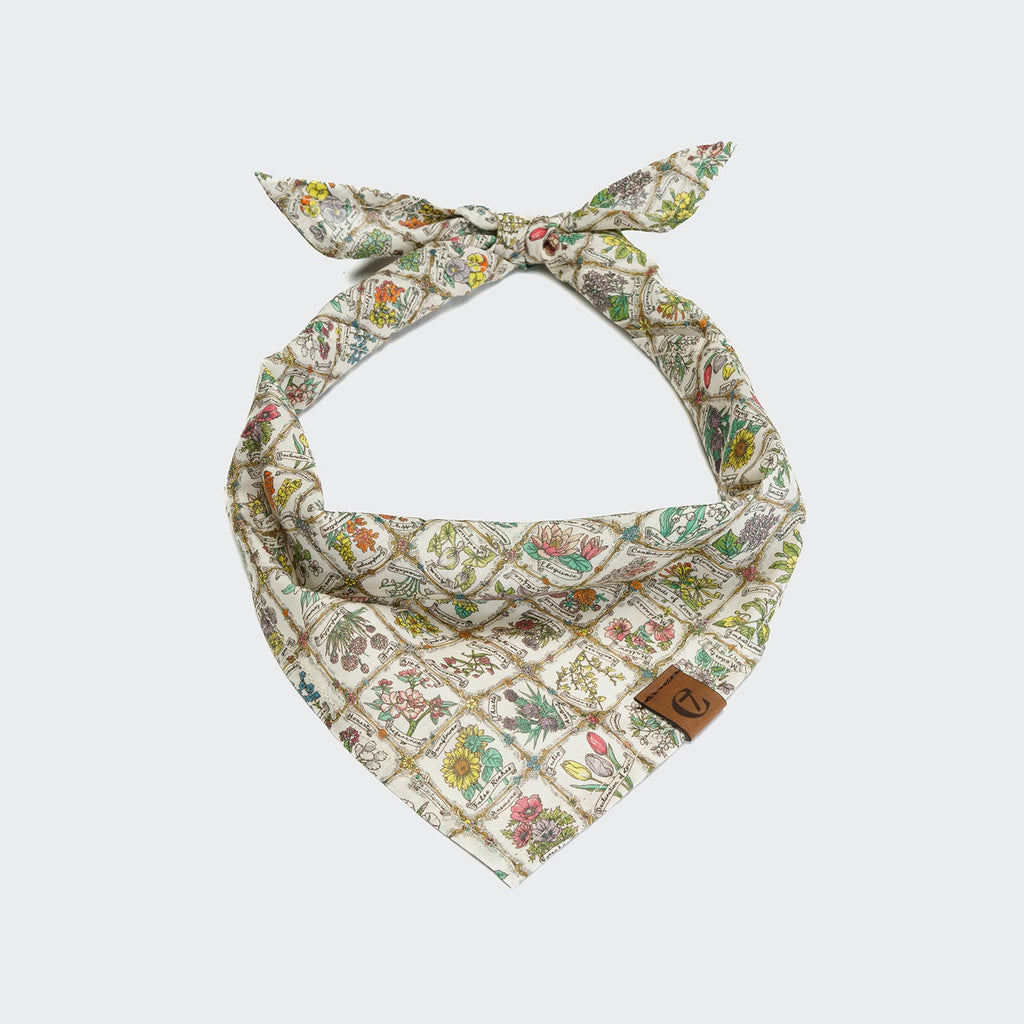 Floral Square Pattern Dog Bandana
