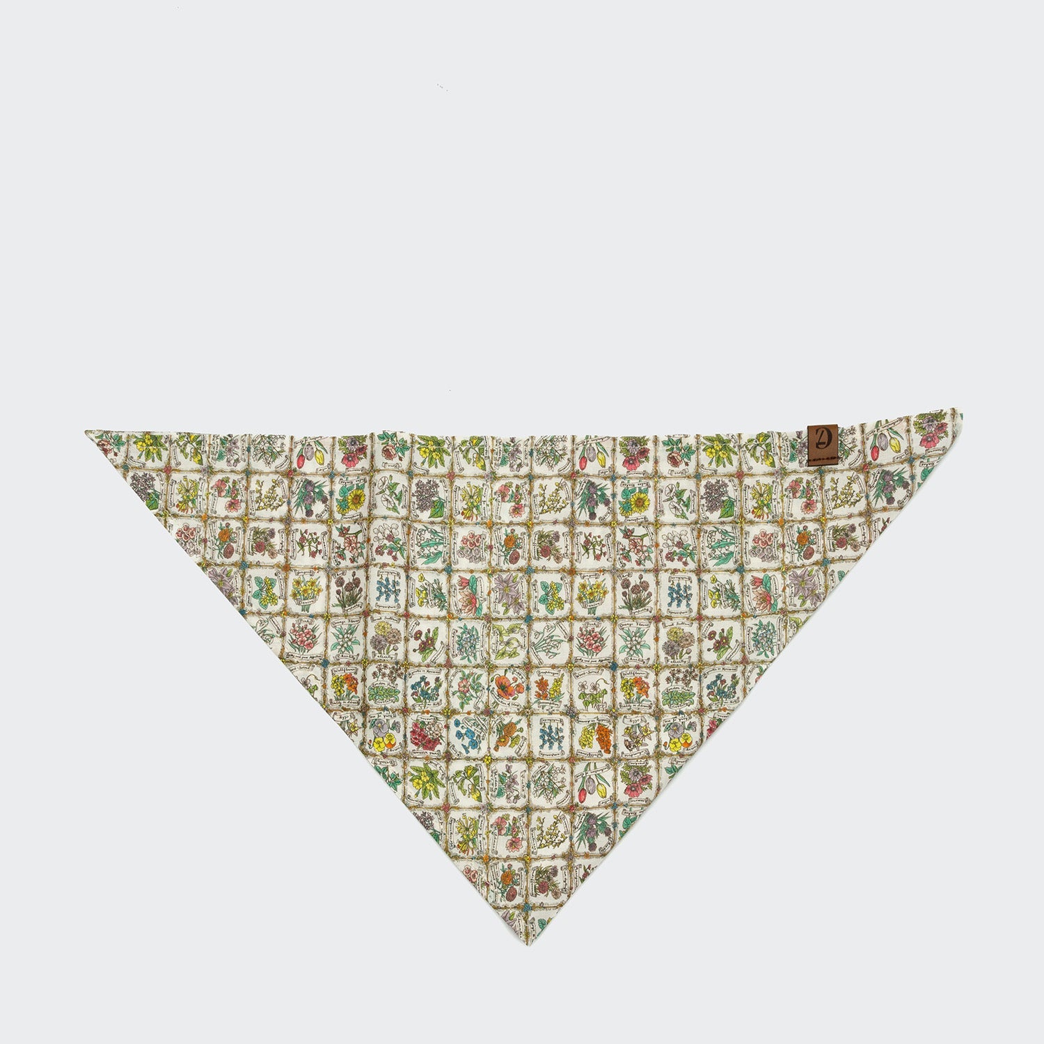 Floral Square Pattern Dog Bandana