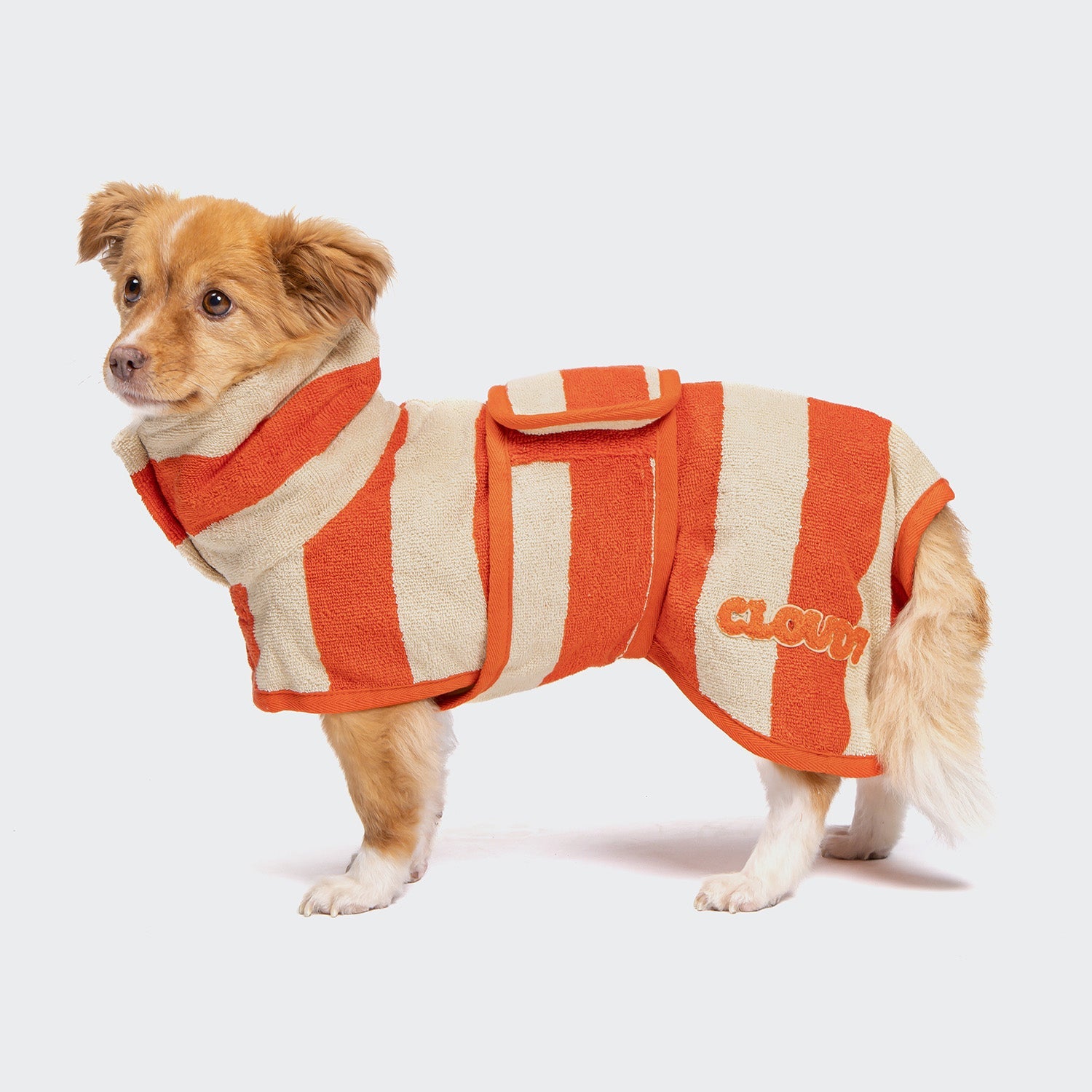 Wannsee Stripes Dog Bathrobe – Soft & Cozy Pet Robe