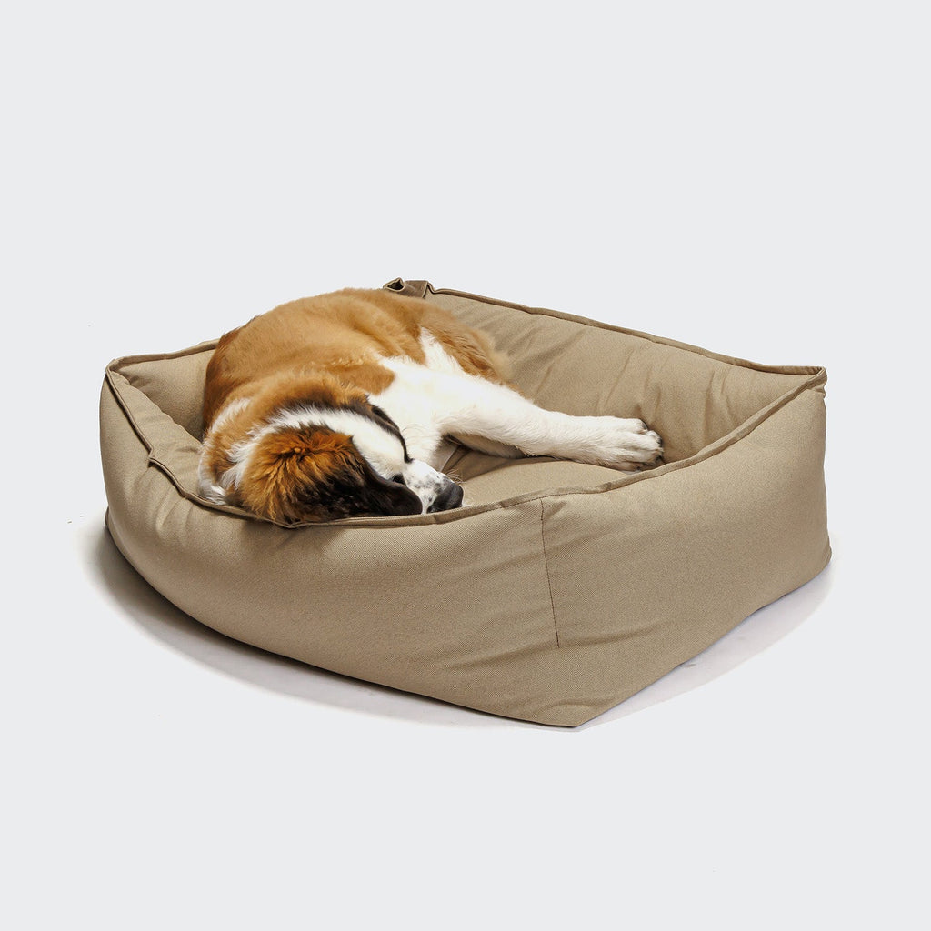 Boost Canvas Beige Dog Bed - Cozy, Durable Comfort