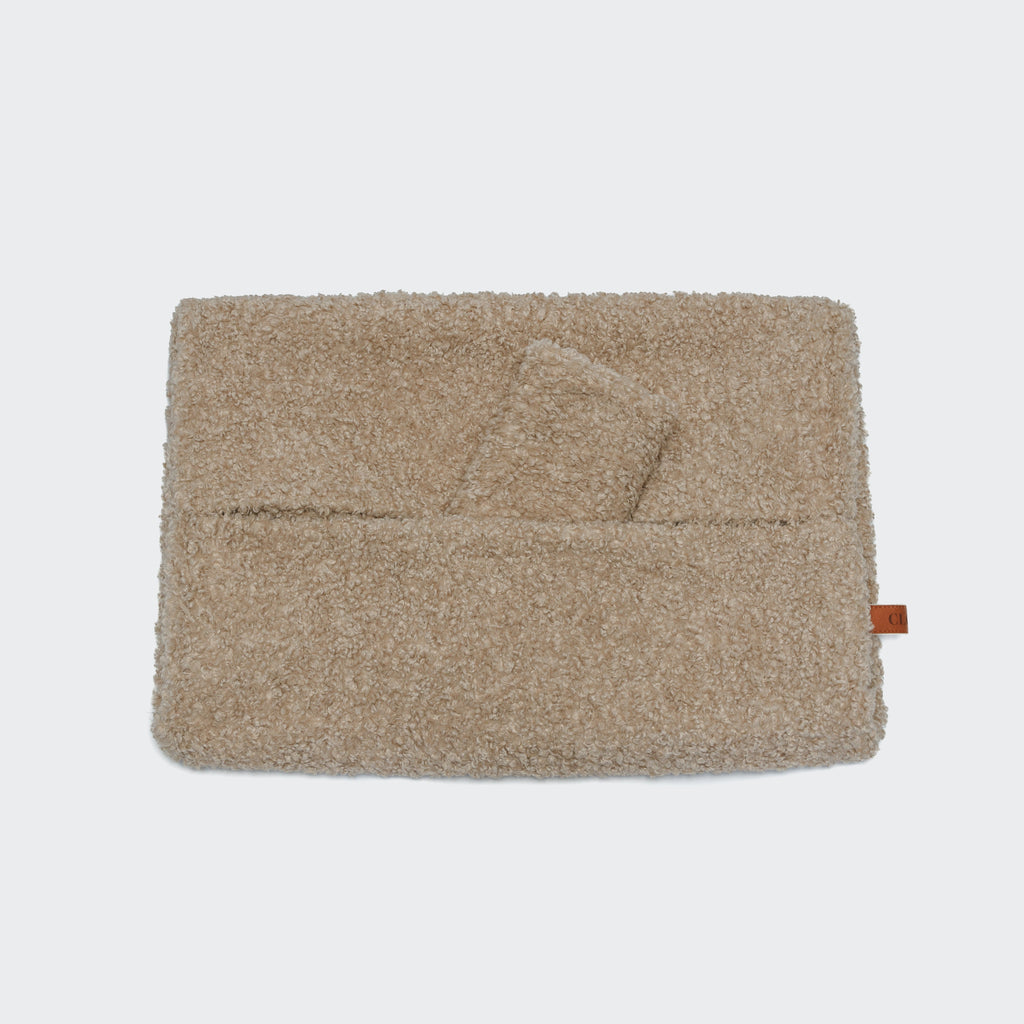 Sleepy Curl Cream Dog Bed Cover - Plush, Ultra-Soft Comfort for Pets