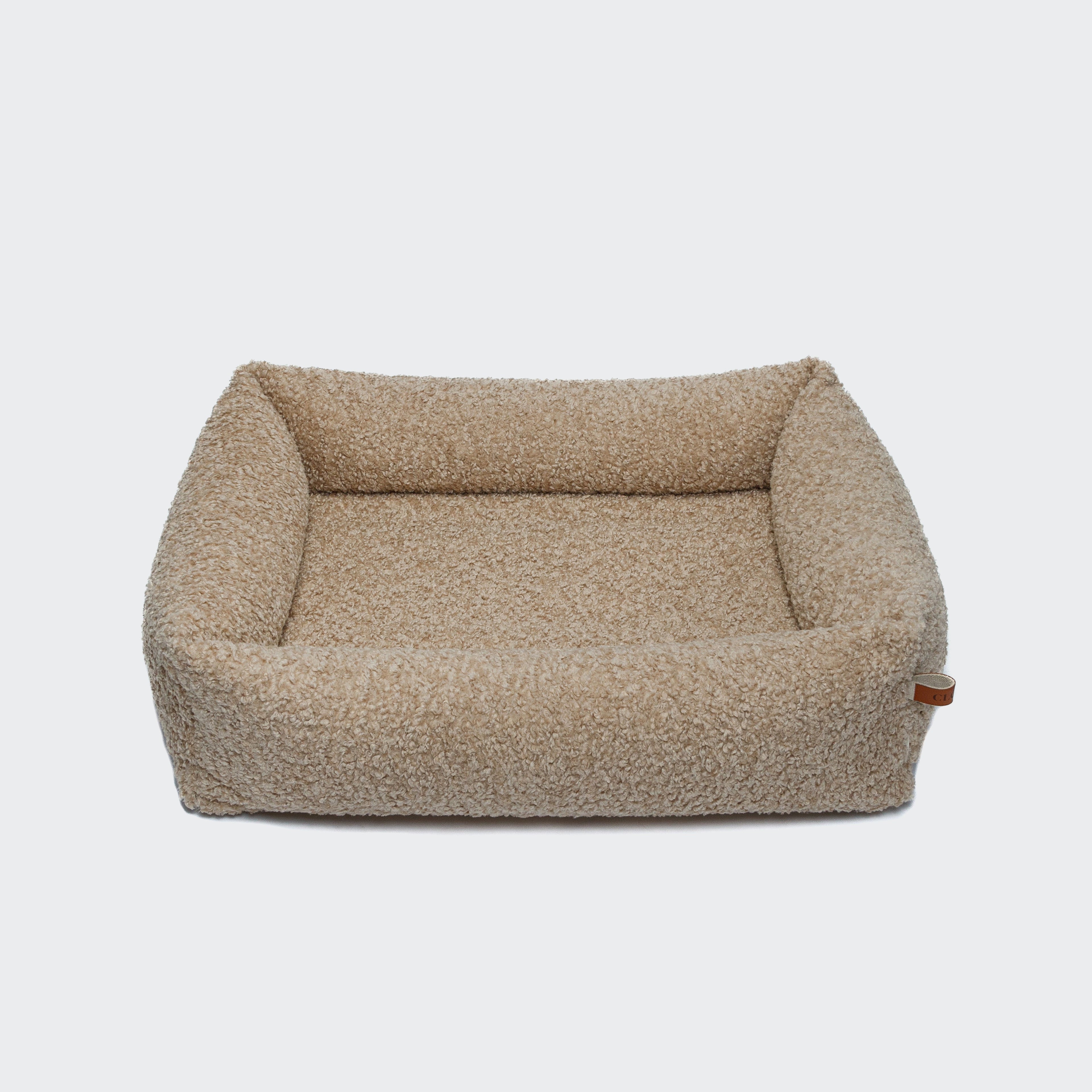 Sleepy Deluxe Curl Cream Dog Bed - Plush, Cozy Comfort for Your Pup