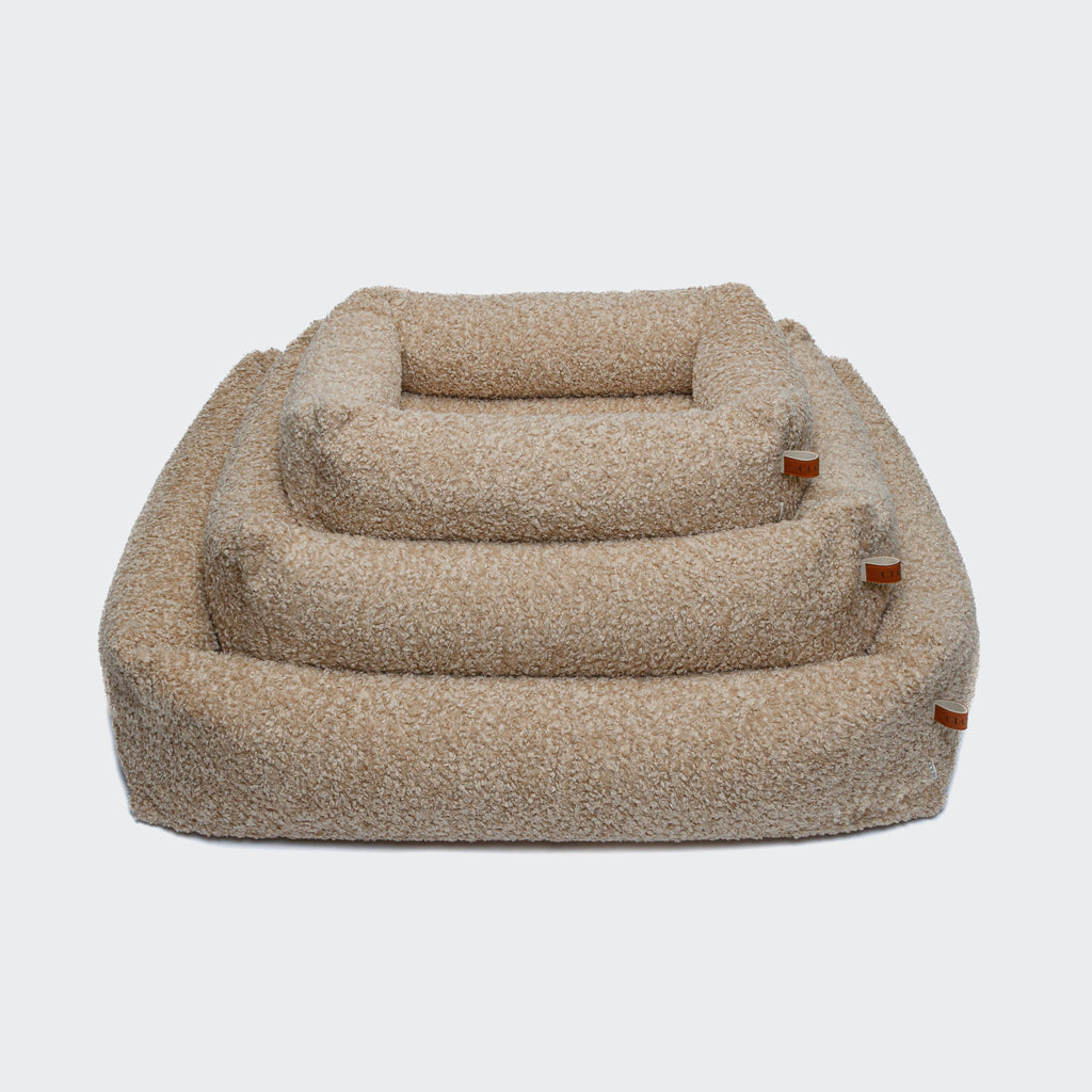 Sleepy Deluxe Curl Cream Dog Bed - Plush, Cozy Comfort for Your Pup