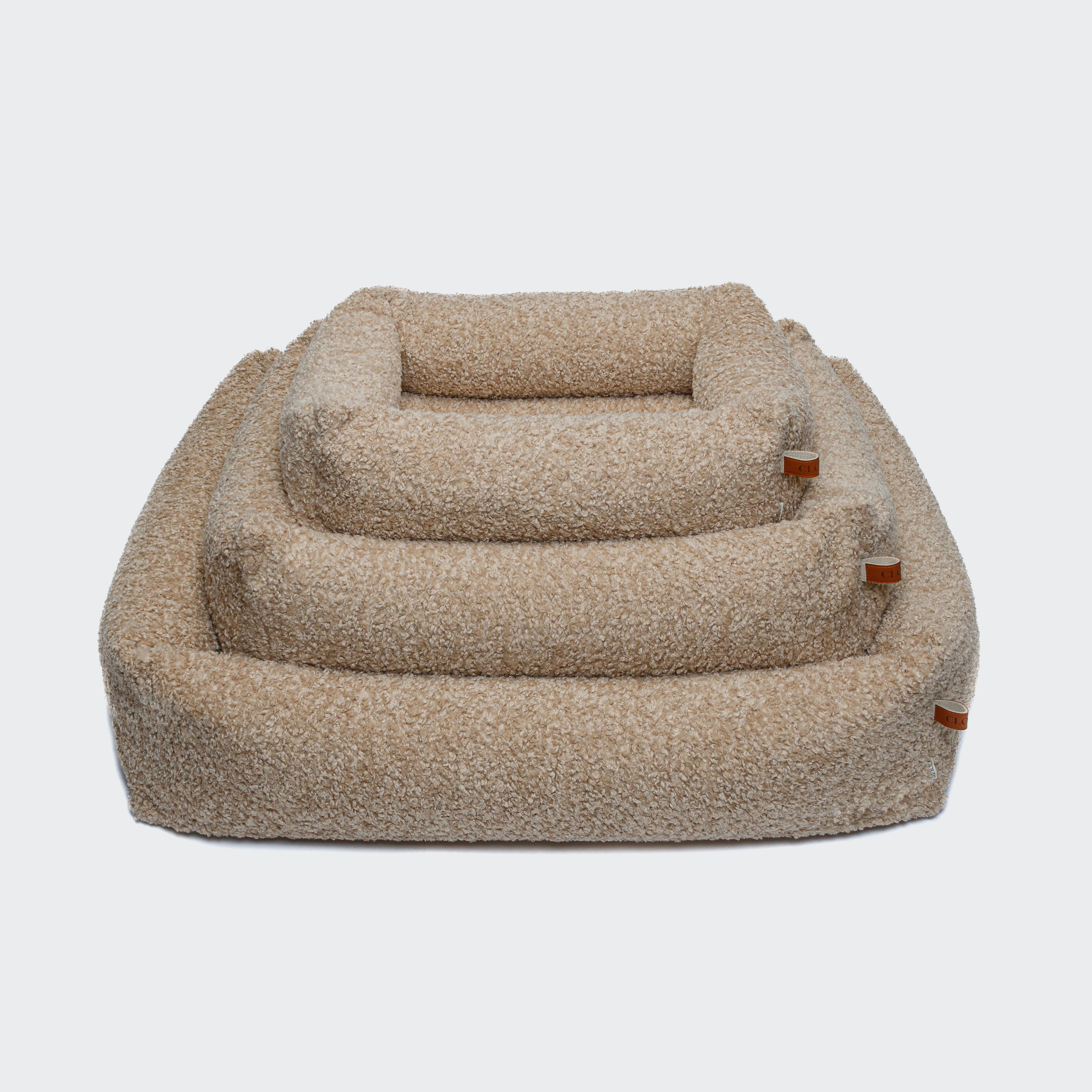 Sleepy Deluxe Curl Cream Dog Bed - Plush, Cozy Comfort for Your Pup