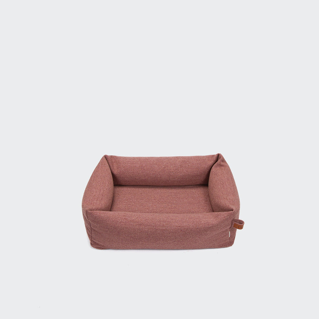 Cozy Sleepy Linen-Mix Dog Bed in Faded Rose Mélange