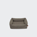 Cozy Linen-Blend Dog Bed in Taupe Heather