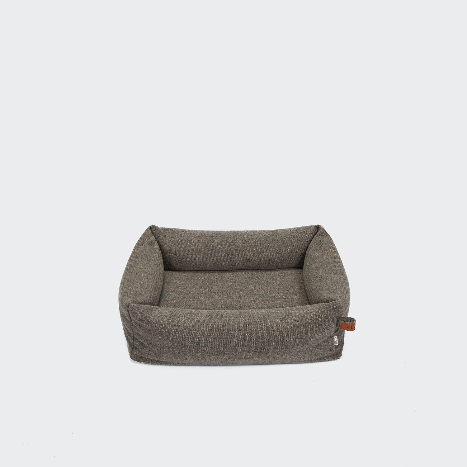Cozy Linen-Blend Dog Bed in Taupe Heather