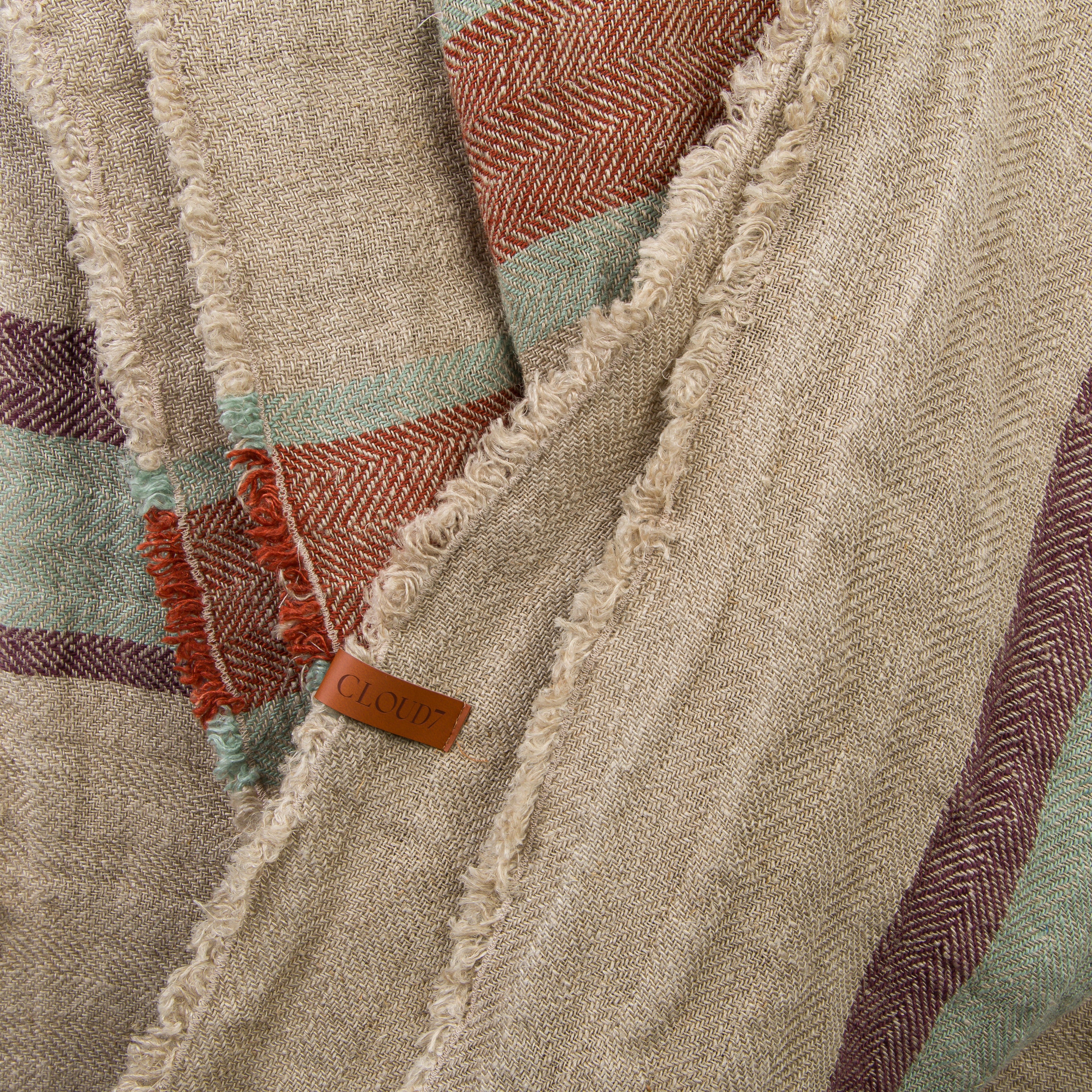 Cozy Linen-Striped Dog Blanket