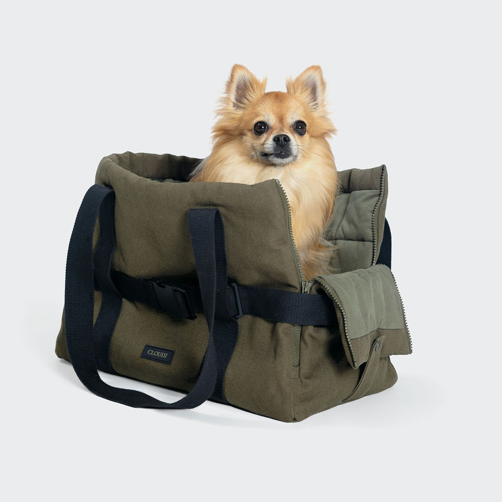 Turin Canvas Dog Carrier in Olive