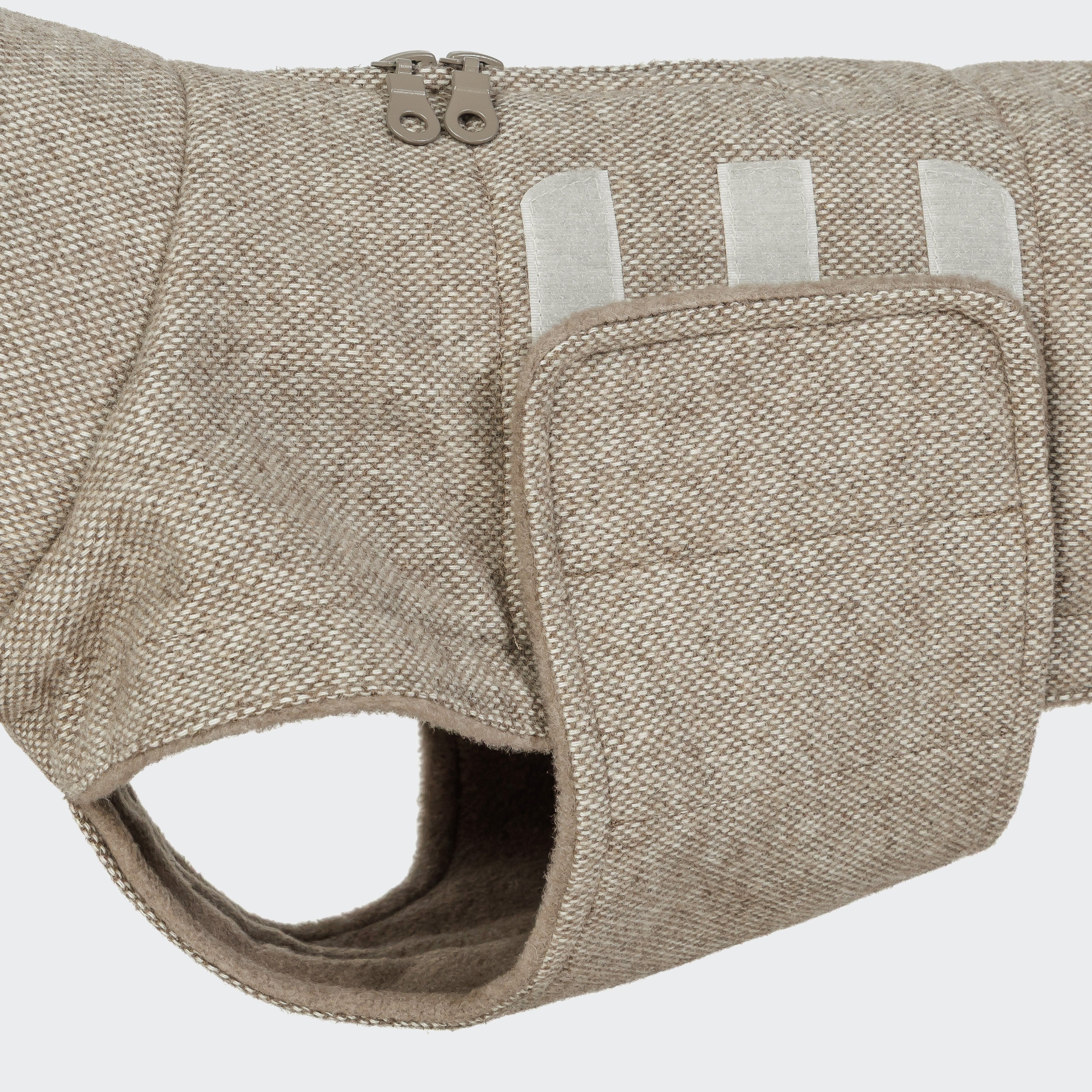 Beige Dachshund Coat by Brooklyn Tweed