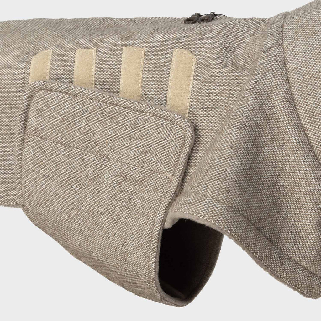 Beige Brooklyn Tweed Dog Coat – Cozy & Stylish for Your Pup