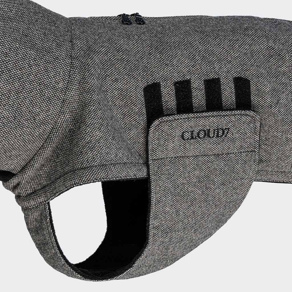 Brooklyn Long Tweed Coat for Sighthounds - Black