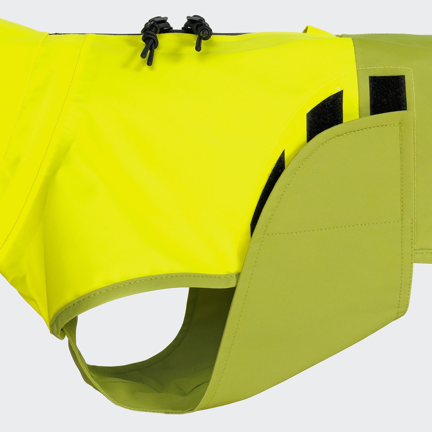 AKTIV Dachshund Raincoat – Neon Green & Light Olive, Waterproof Dog Coat