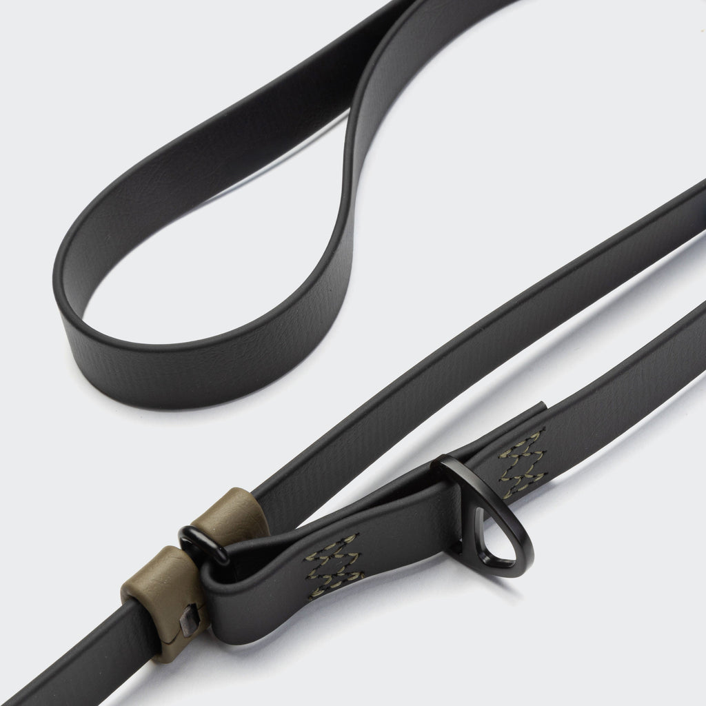 Premium Hands-Free Dog Leash - BioThane Ipanema Black-Olive