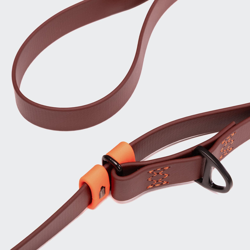 Hands-Free BioThane Dog Leash in Ipanema Dark Aubergine