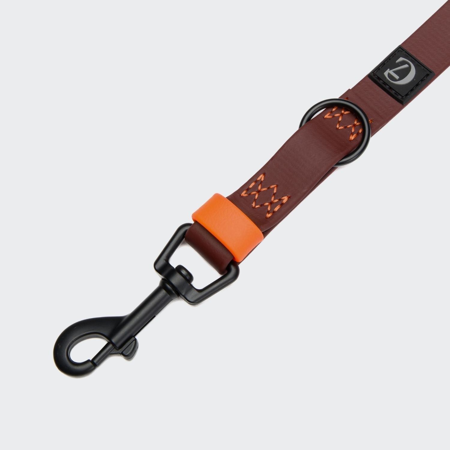 Premium Adjustable Dog Leash - BioThane Ipanema, Dark Aubergine