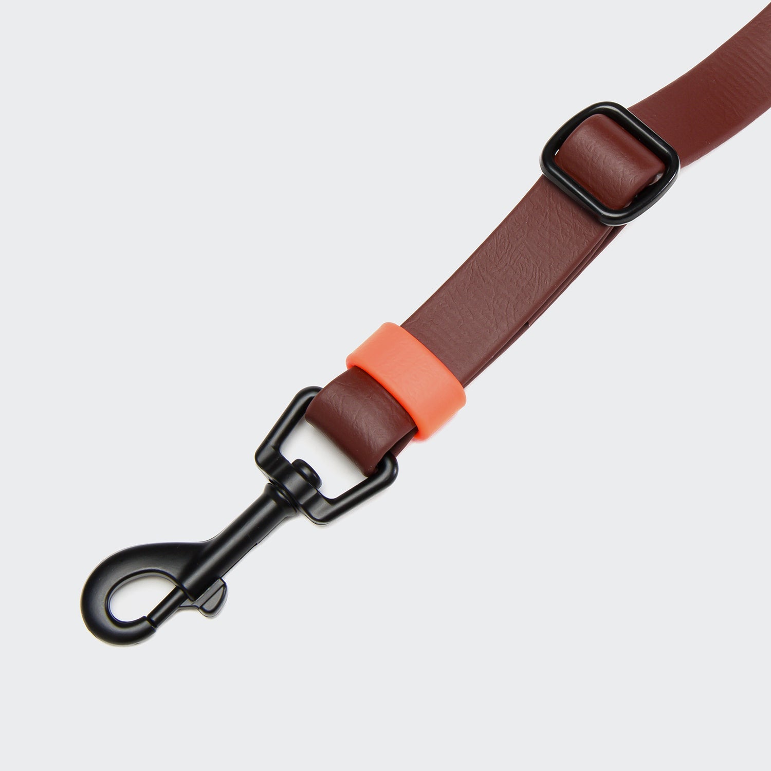 Hands-Free BioThane Dog Leash in Ipanema Dark Aubergine