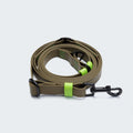 Hands-Free BioThane Dog Leash - Ipanema Olive-Neon Green