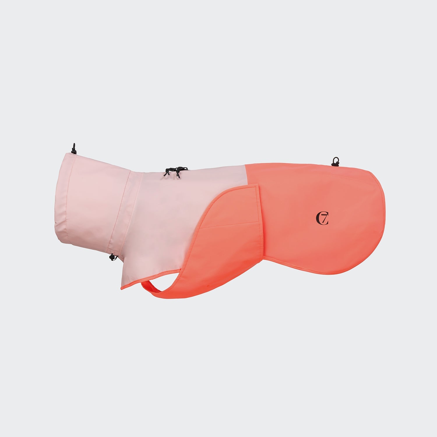 AKTIV Peach & Neon Pink Dog Raincoat