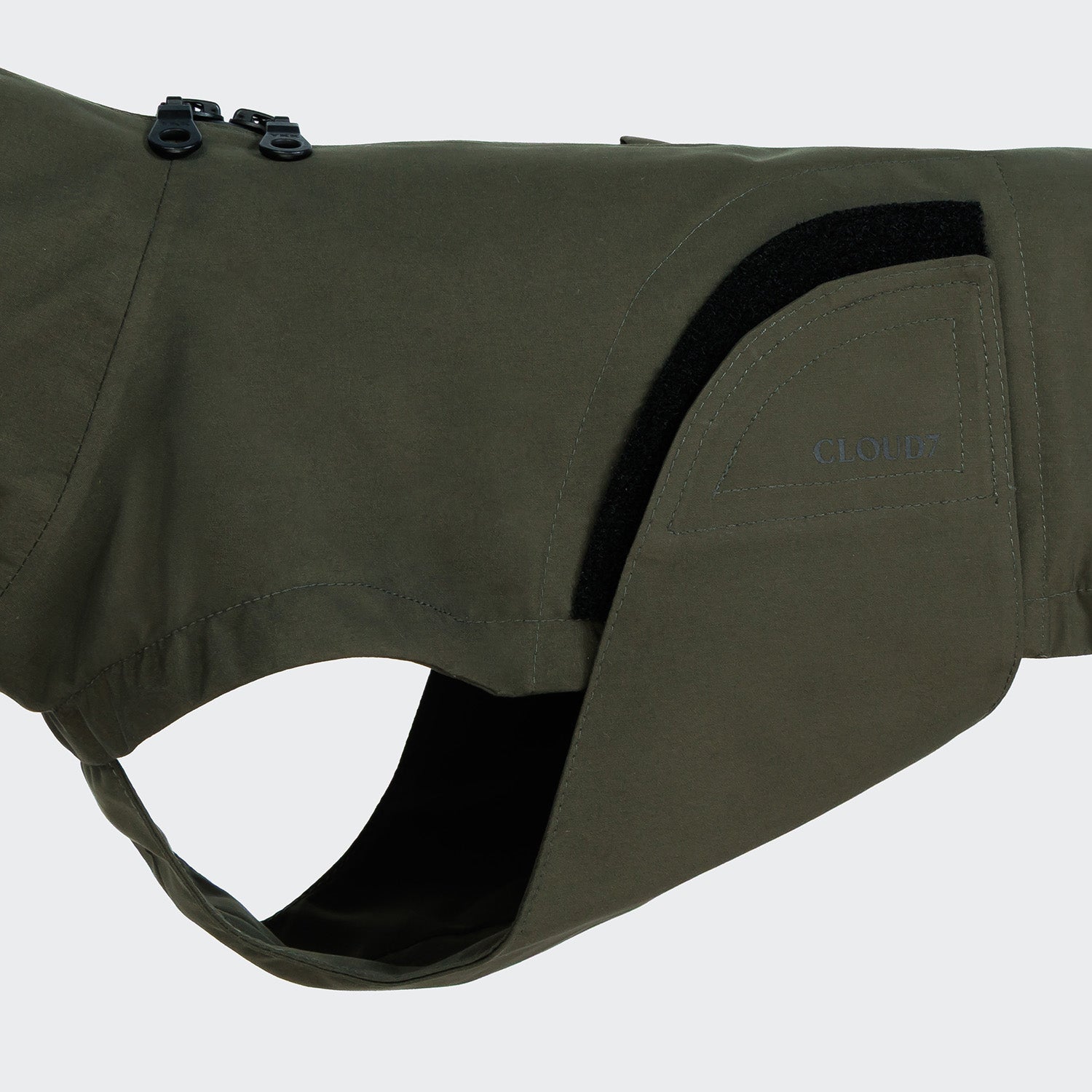 Dachshund Raincoat Dublin 2.0 in Dark Olive