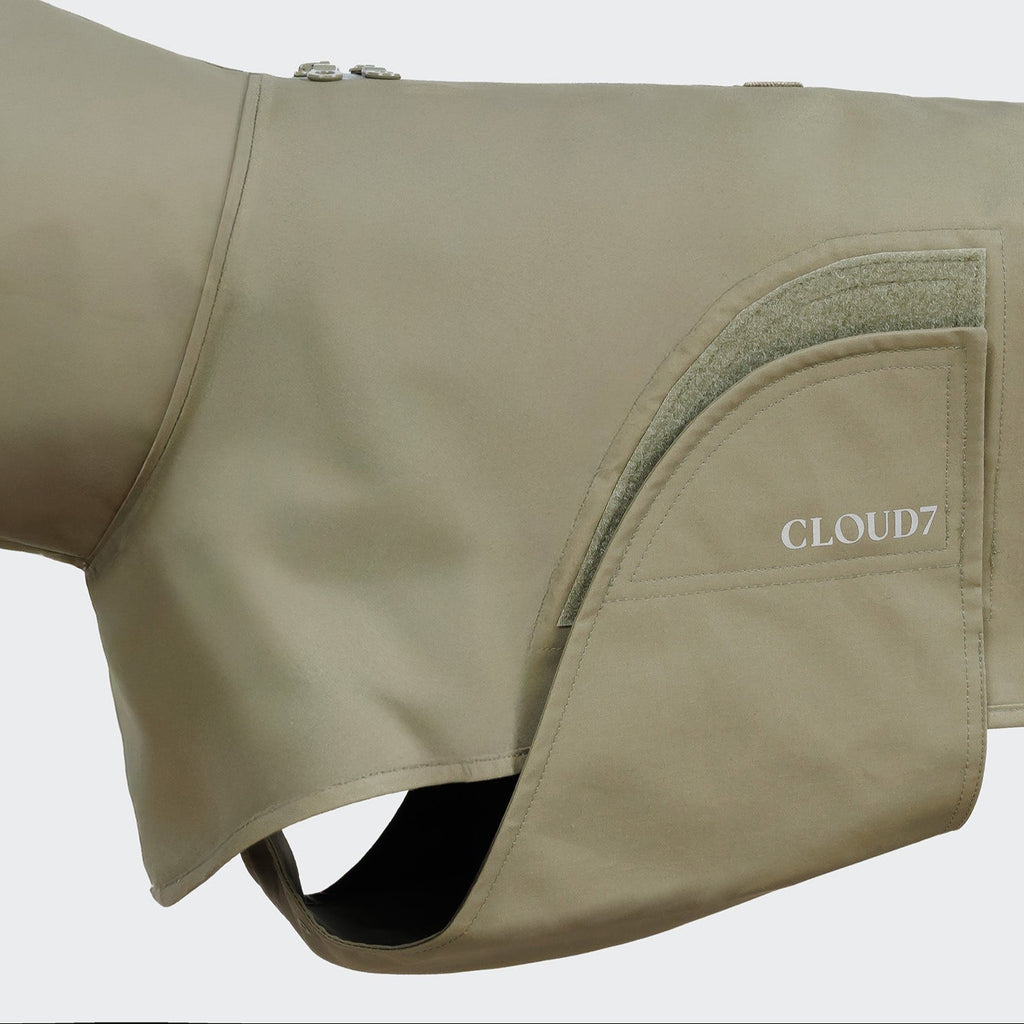Helgoland Olive Dog Raincoat - Waterproof Protection for Your Pooch