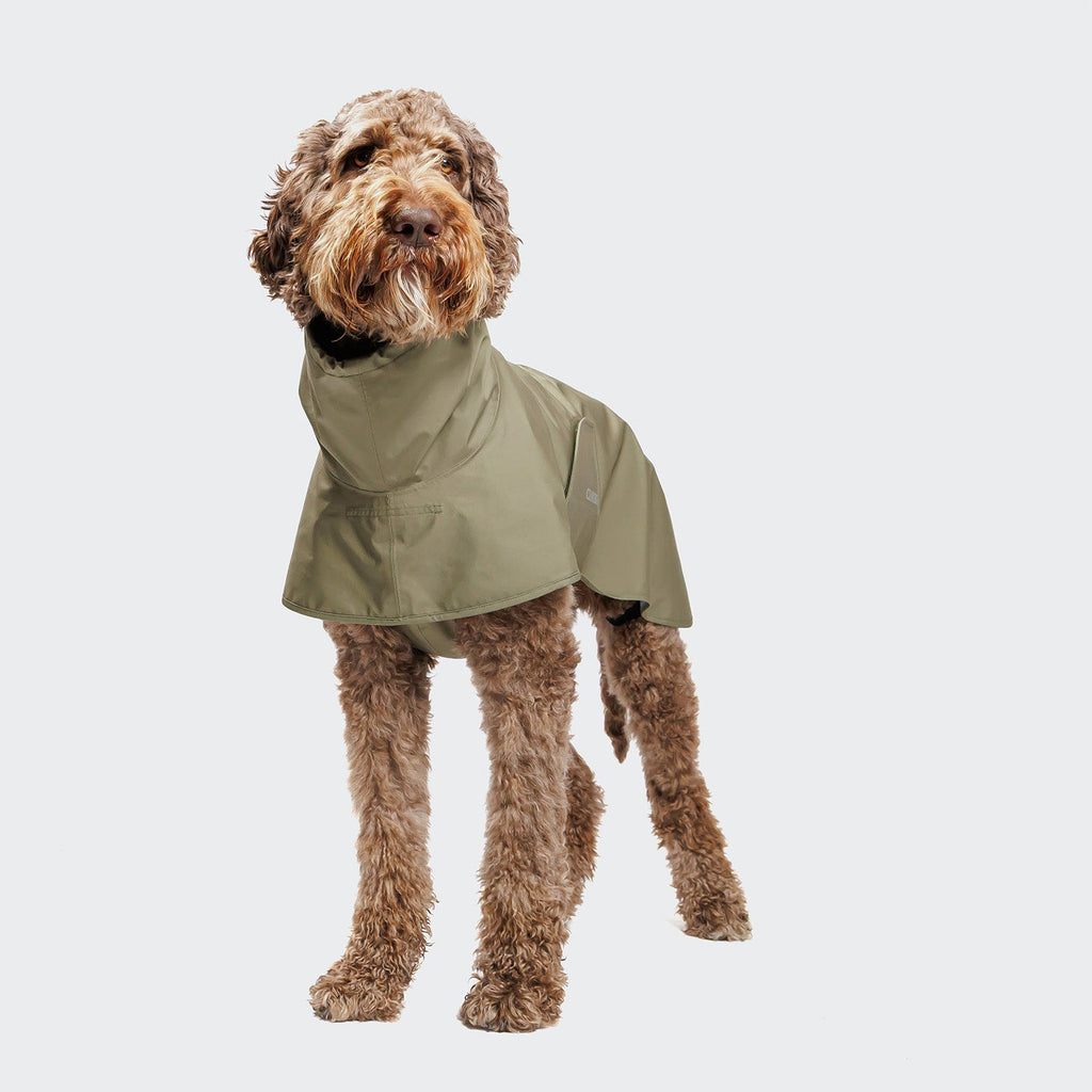 Helgoland Olive Dog Raincoat - Waterproof Protection for Your Pooch