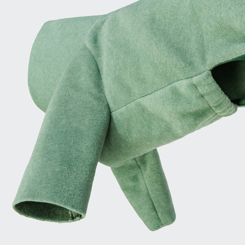 Cozy Cornwall Dusty Green Fleece Dog Sweater