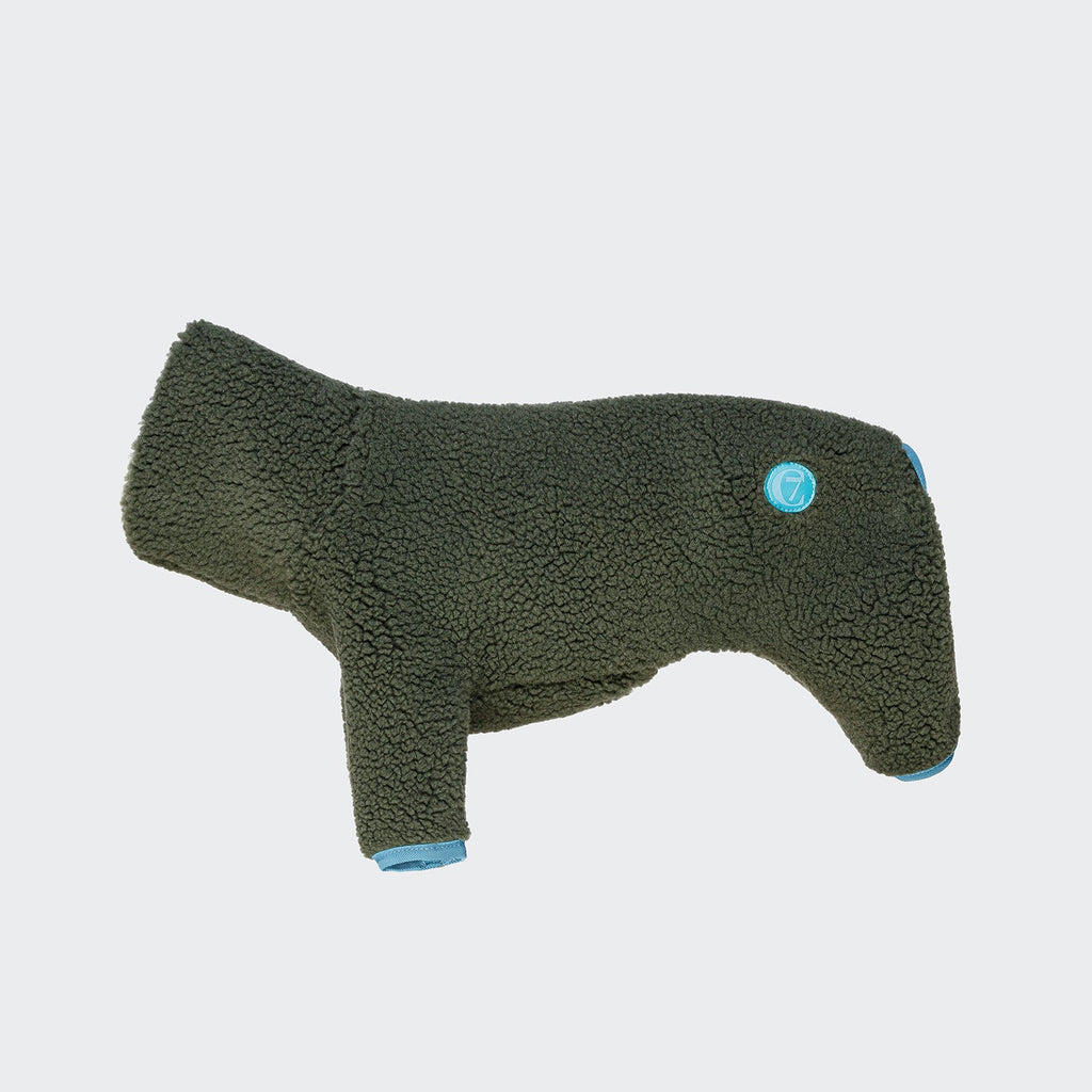 Cozy Italian Greyhound Knit Sweater in Cornwall Teddy Olive