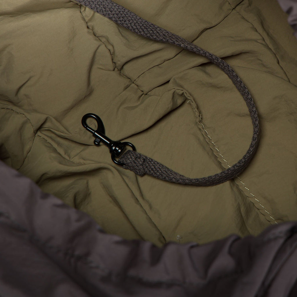 LTTL Puffer Dog Sling Bag – Dark Grey/Khaki