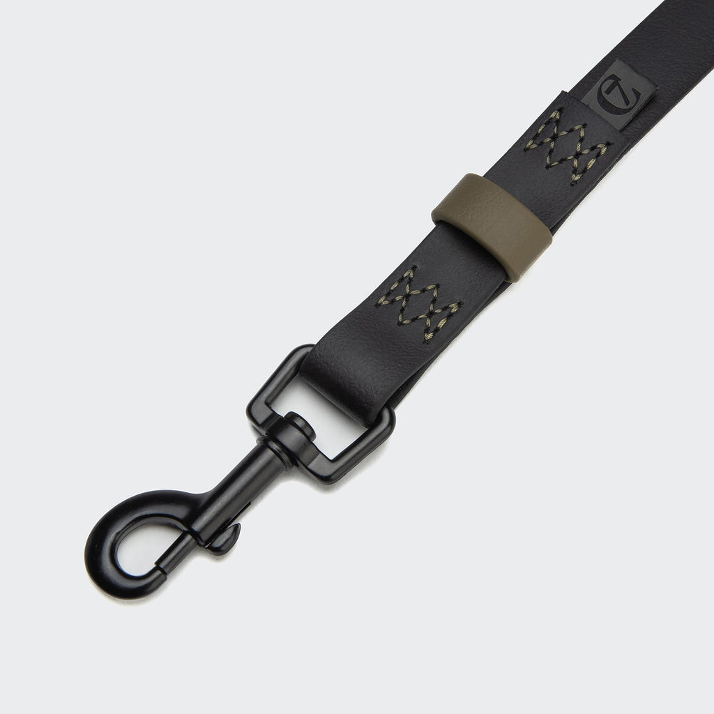 BioThane Ipanema Long-Line Dog Leash – Black-Olive