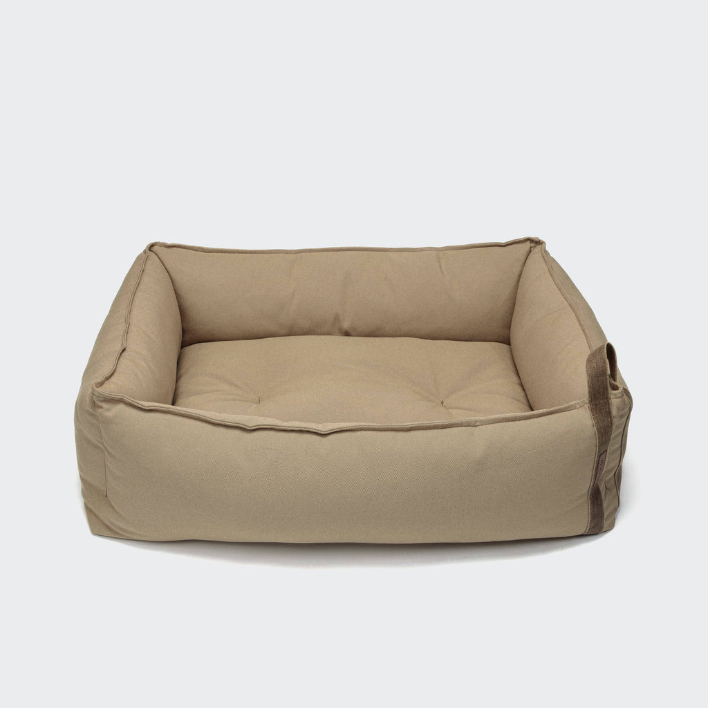 Boost Canvas Beige Dog Bed - Cozy, Durable Comfort