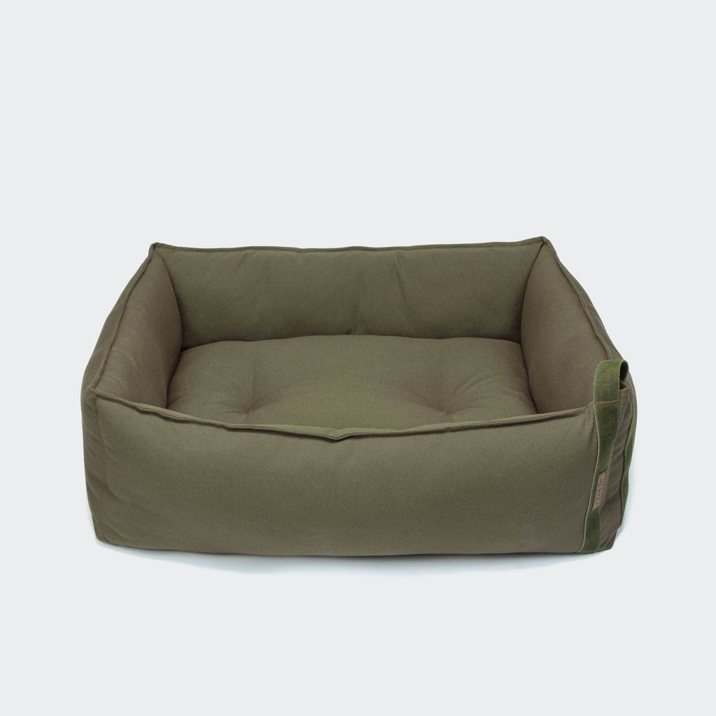 Olive Canvas Dog Bed - Boost