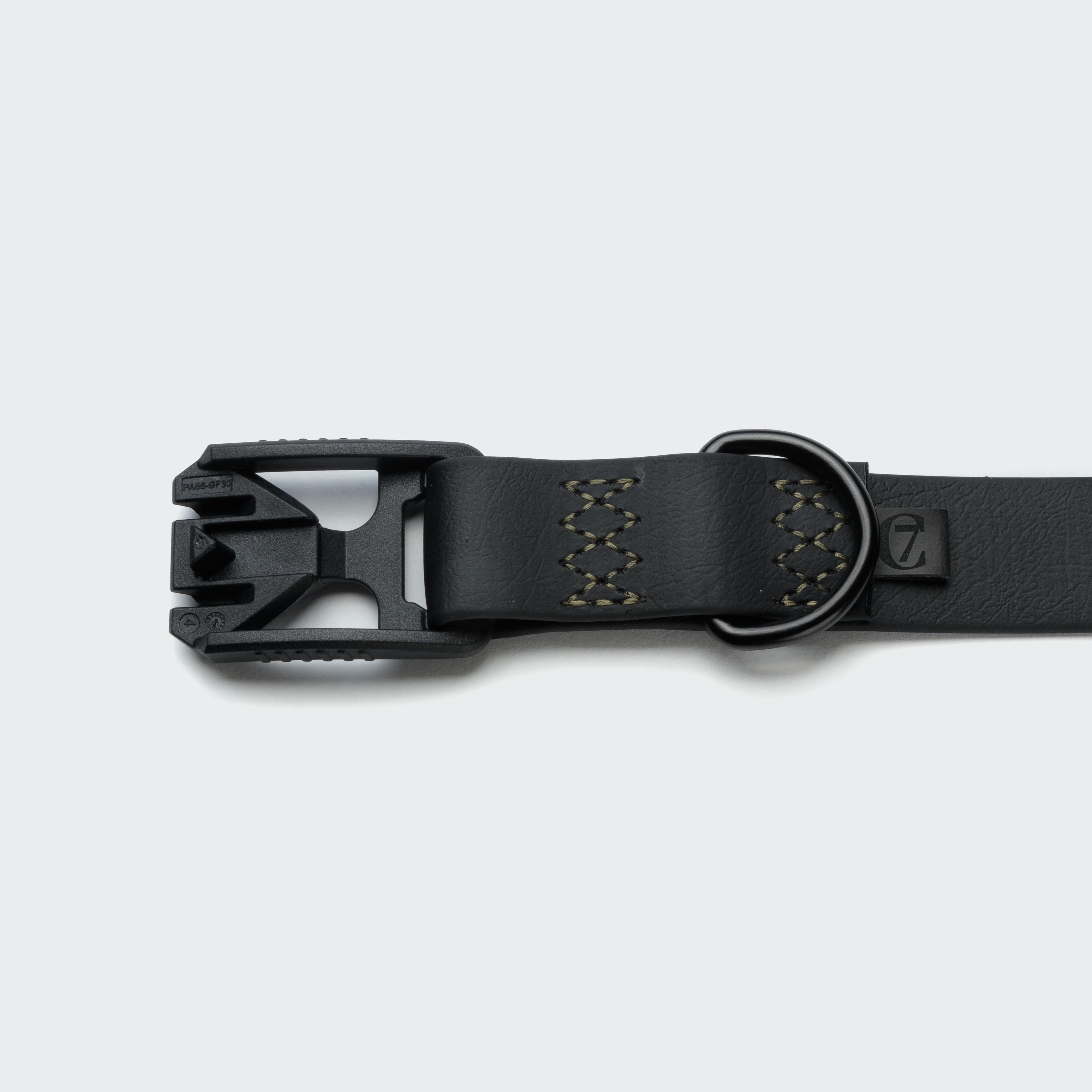BioThane Ipanema Dog Collar - Black & Olive, Durable & Water-Resistant