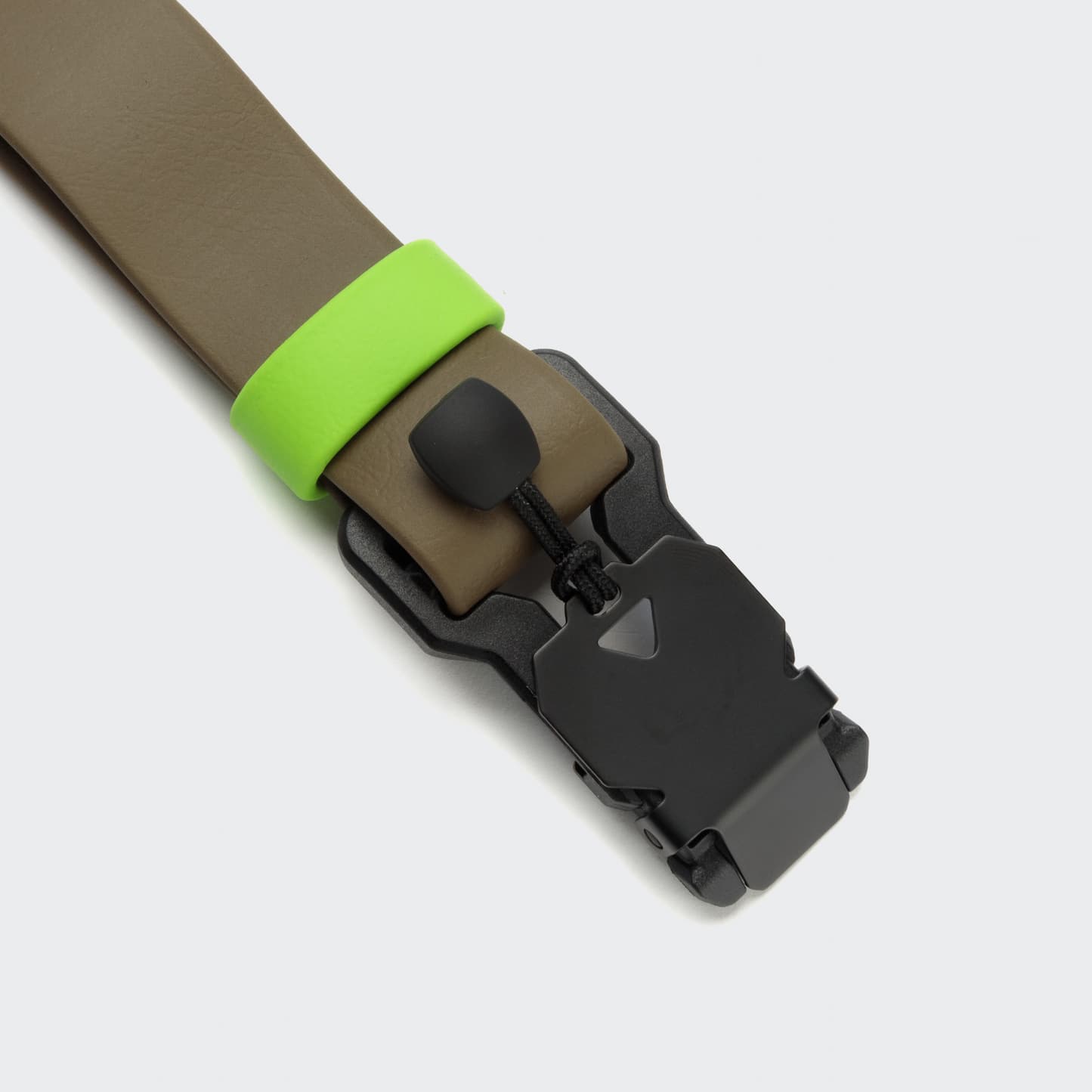BioThane Ipanema Dog Collar in Olive-Neon Green