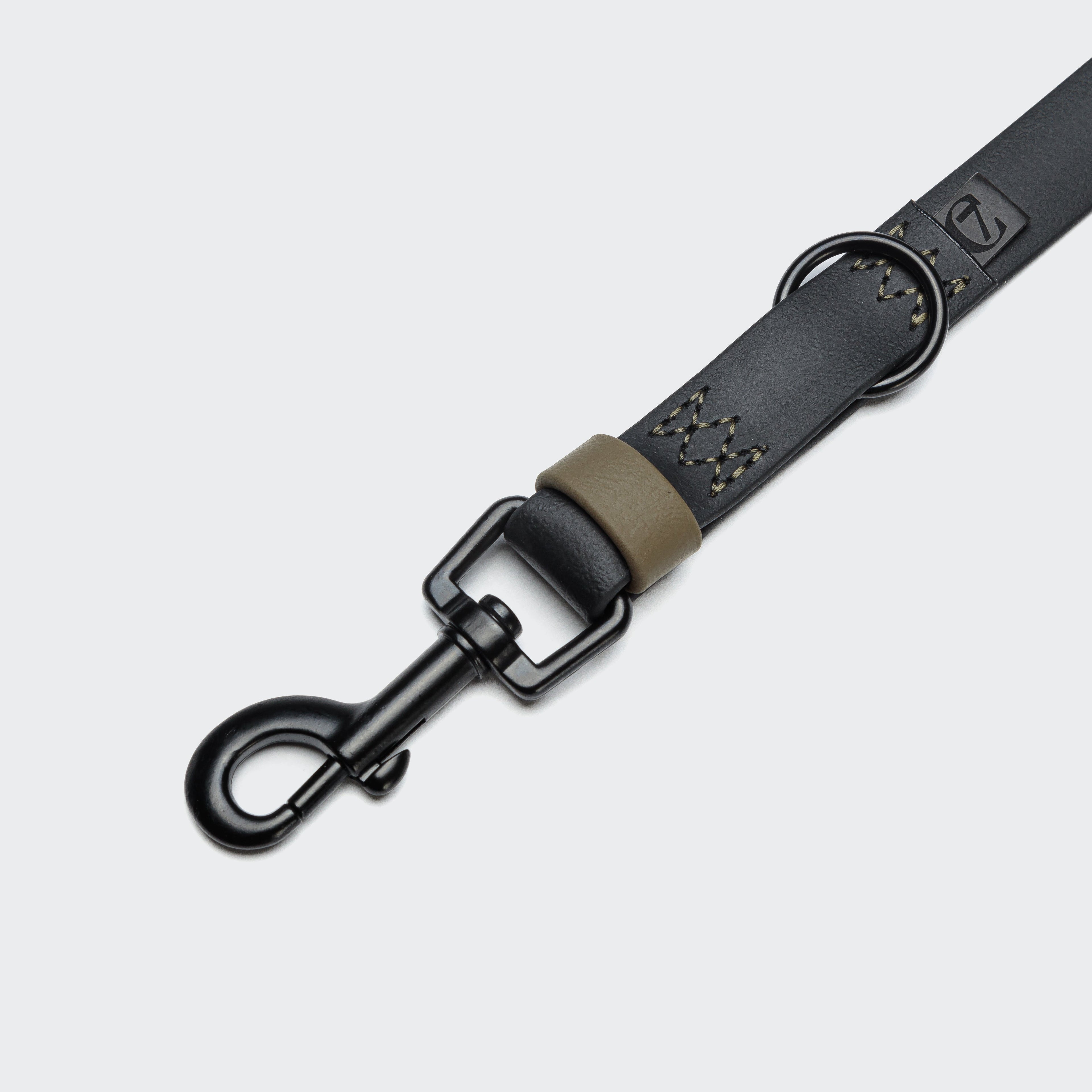 Premium BioThane Adjustable Dog Leash – Ipanema Black-Olive