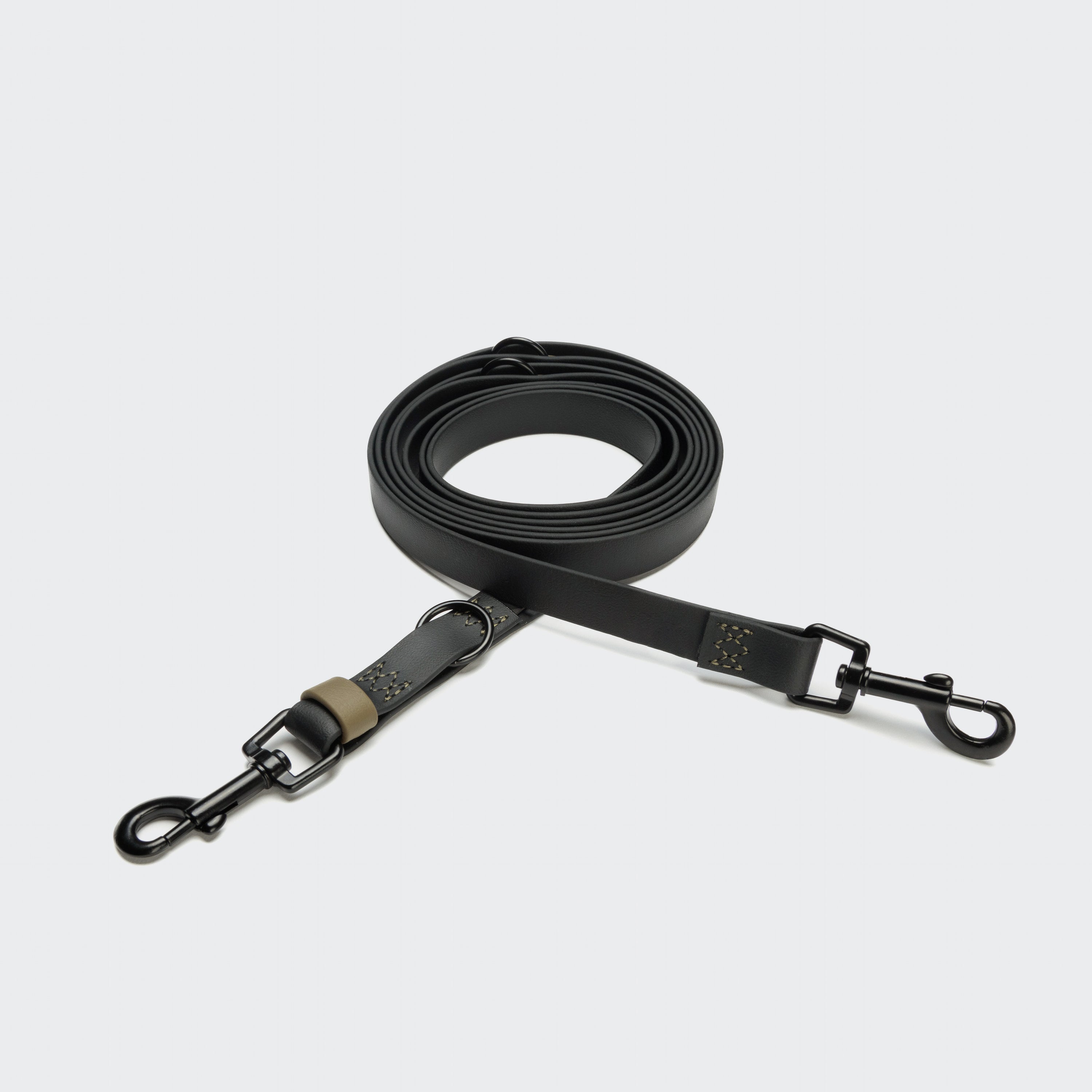 Premium BioThane Adjustable Dog Leash – Ipanema Black-Olive